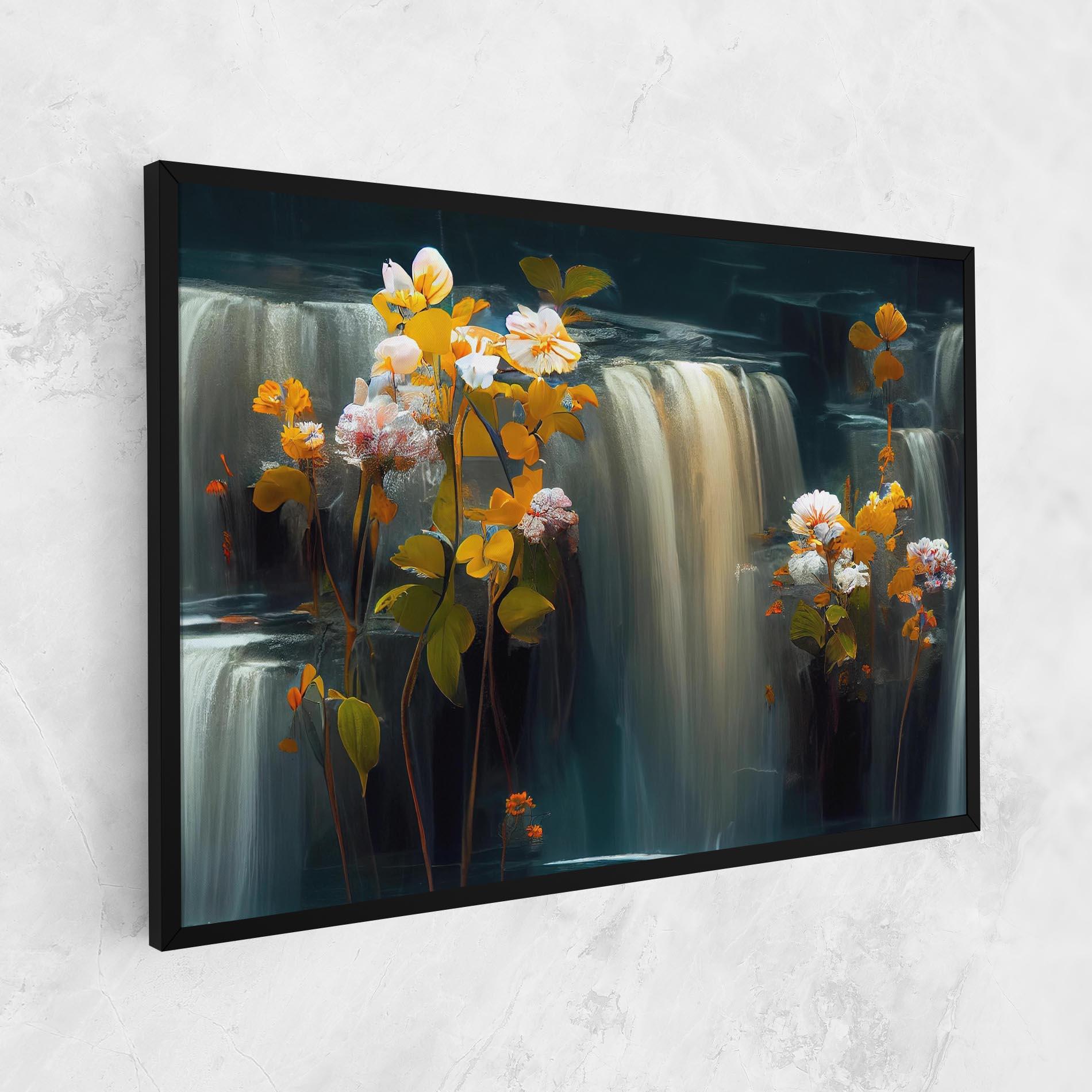 Vászonkép Flowers Waterfall mockup 1