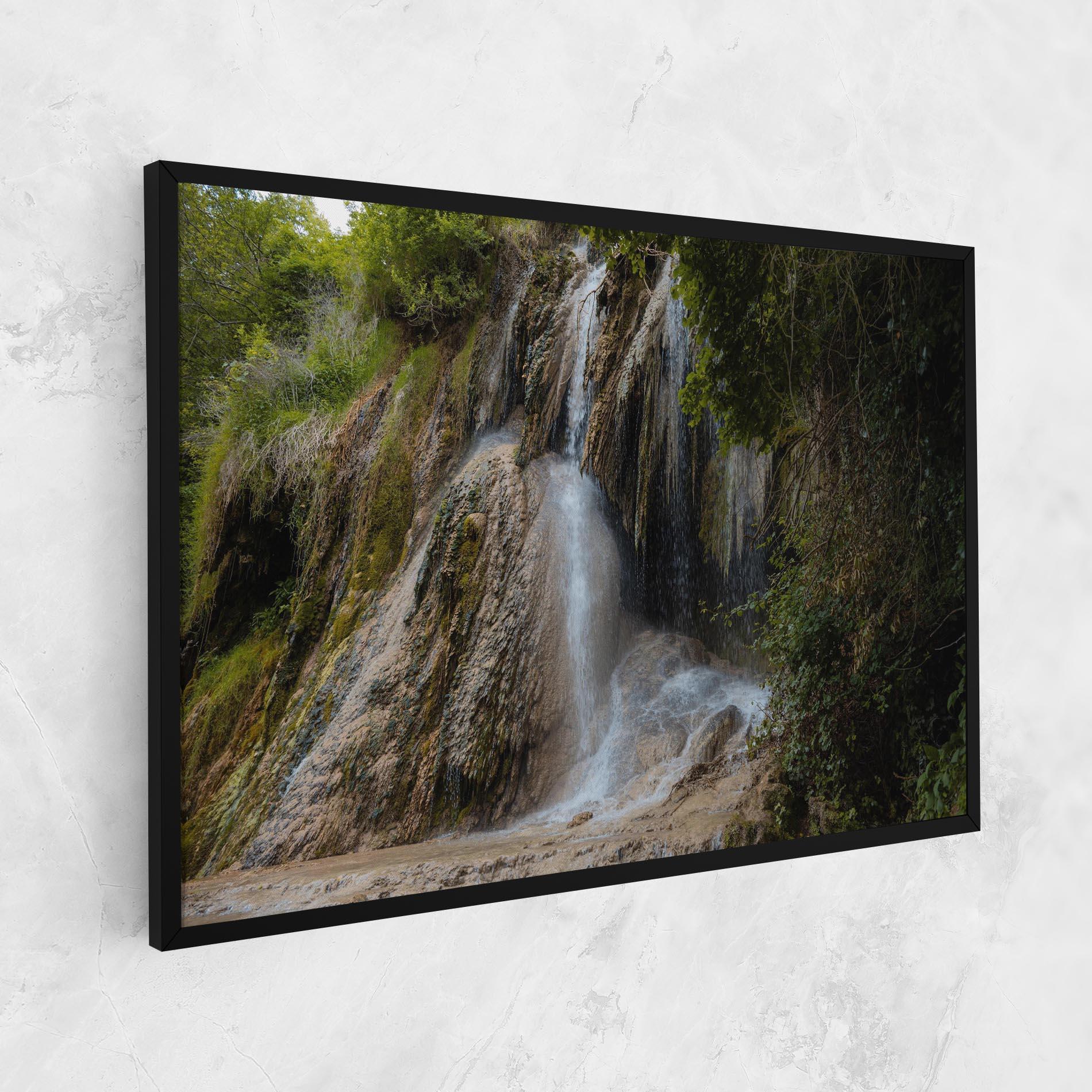 Vászonkép Pretty Waterfall Forest mockup 1