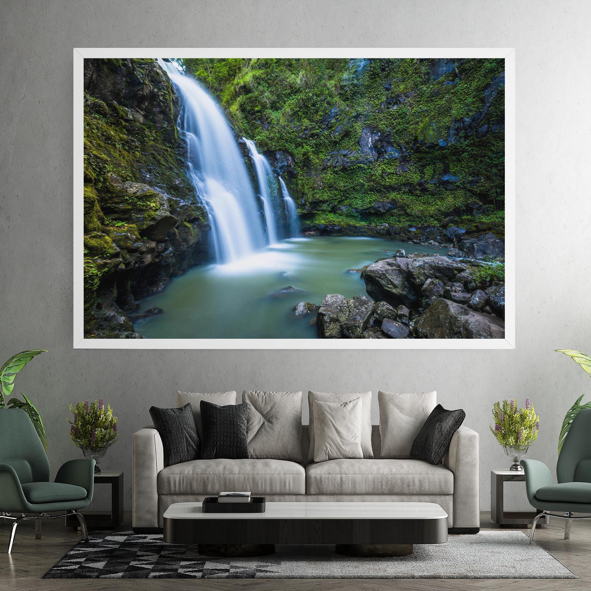 Vászonkép Swimming In Waterfall mockup 7