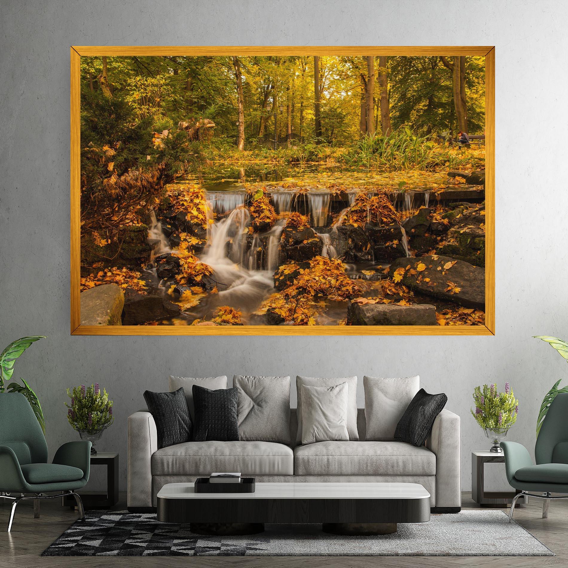 Vászonkép Autumn Pretty Waterfall mockup 7