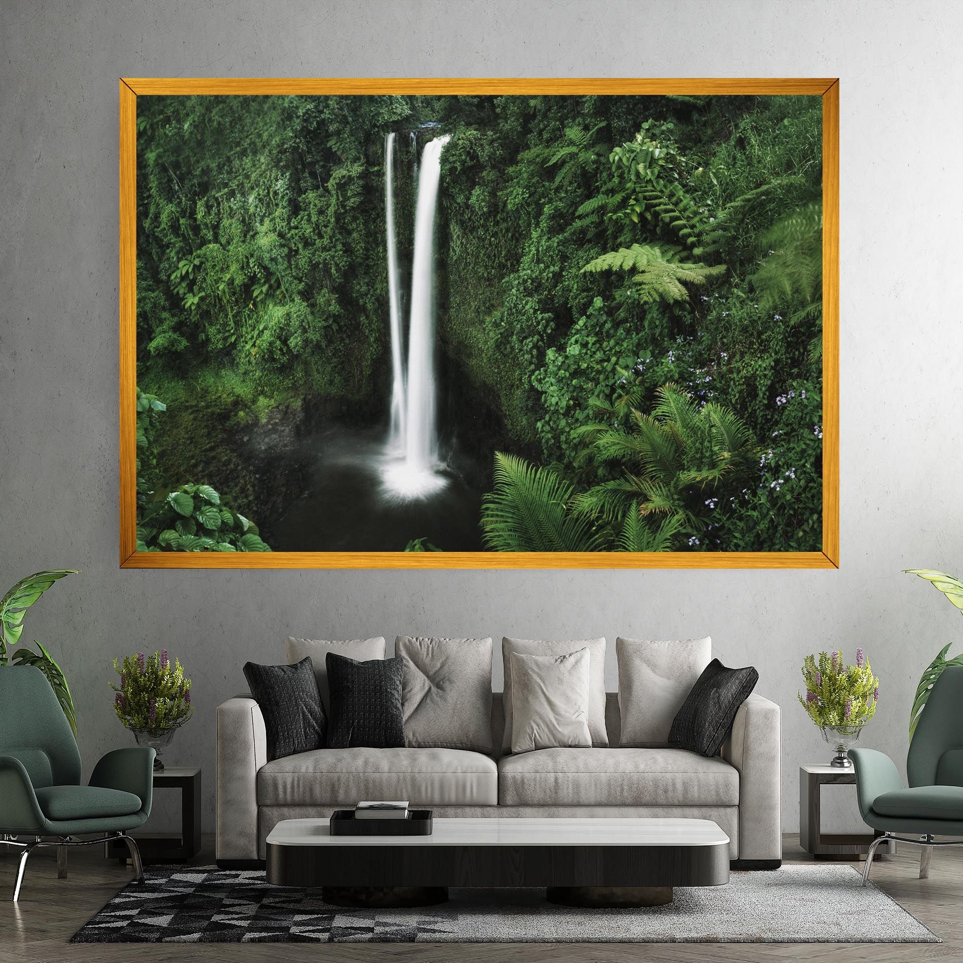 Green Nature Waterfall mockup 7