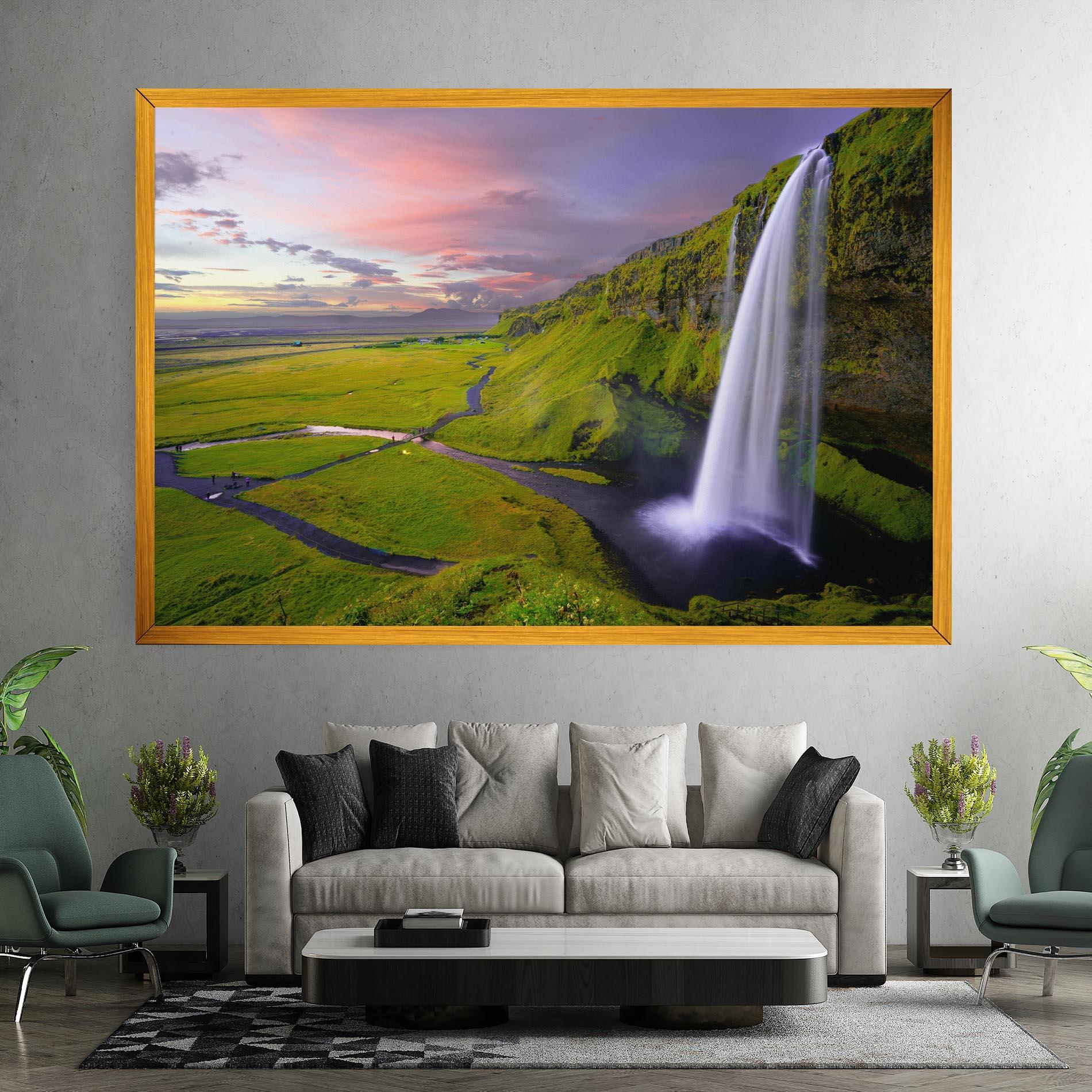 Vászonkép Pink Wky Waterfall mockup 7