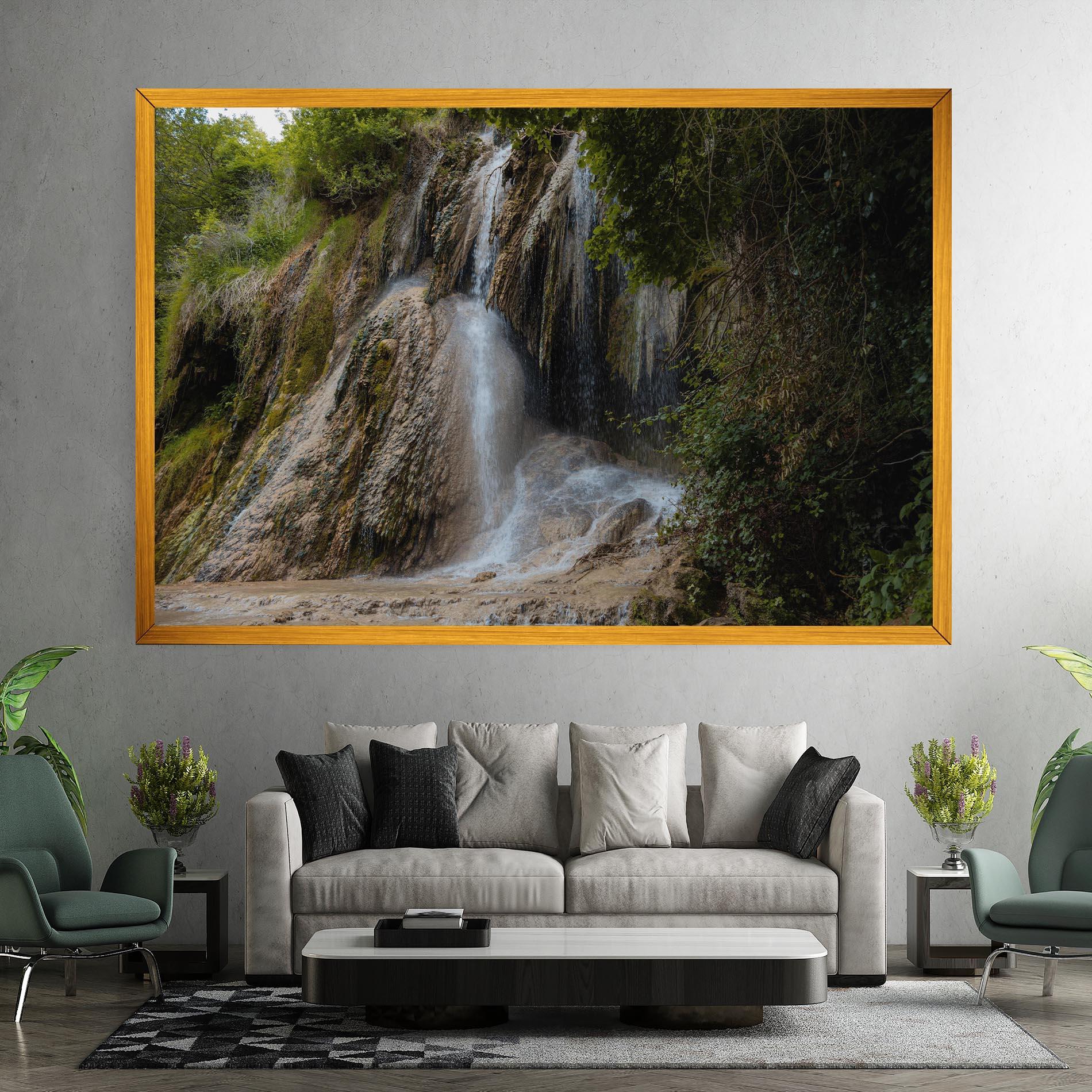 Vászonkép Pretty Waterfall Forest mockup 7