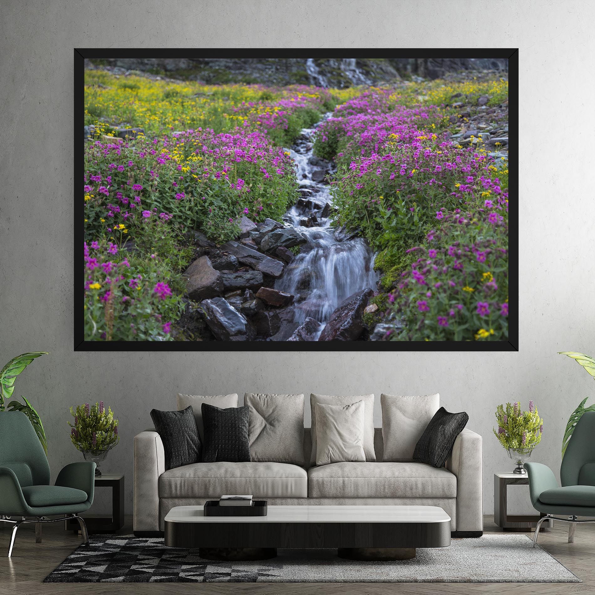 Purple Field Waterfall mockup 7