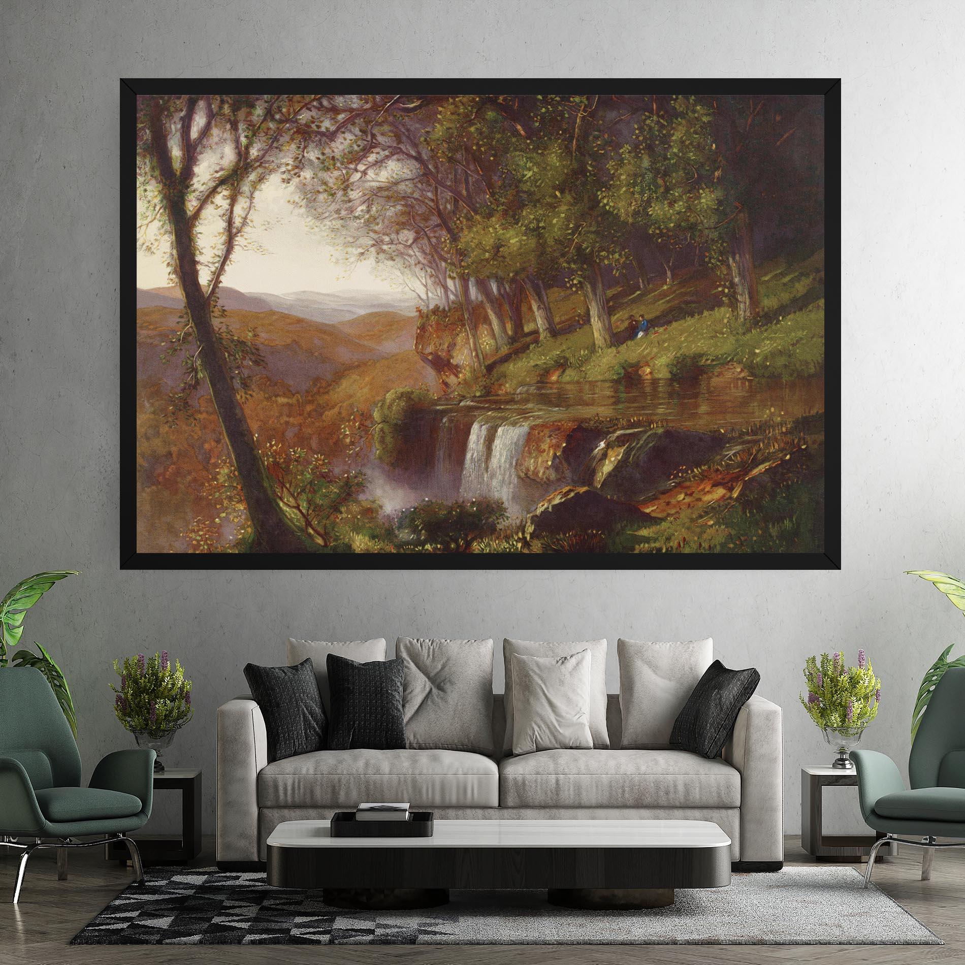 Vászonkép Waterfall Painting mockup 7