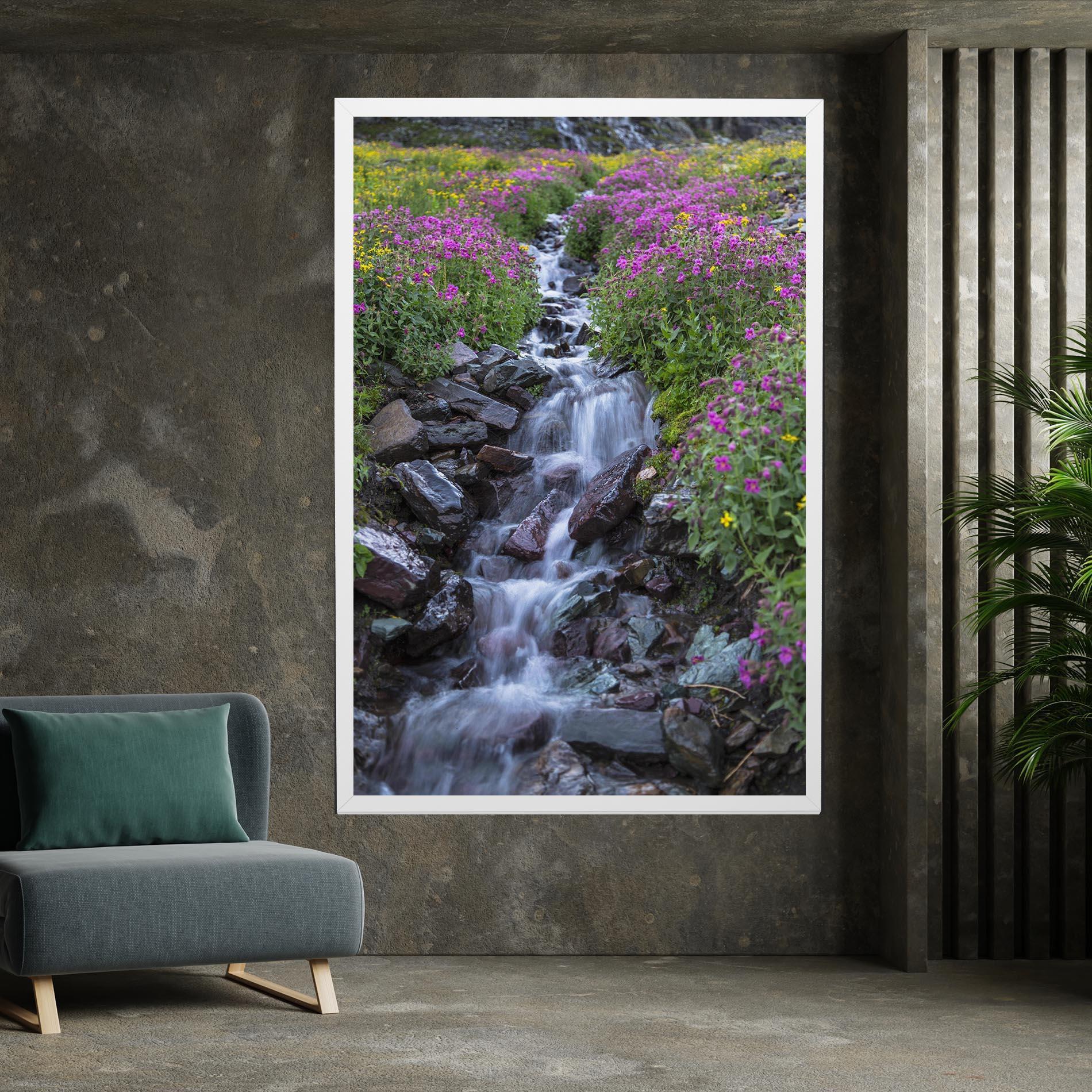 Vászonkép Water Falling Field mockup 7