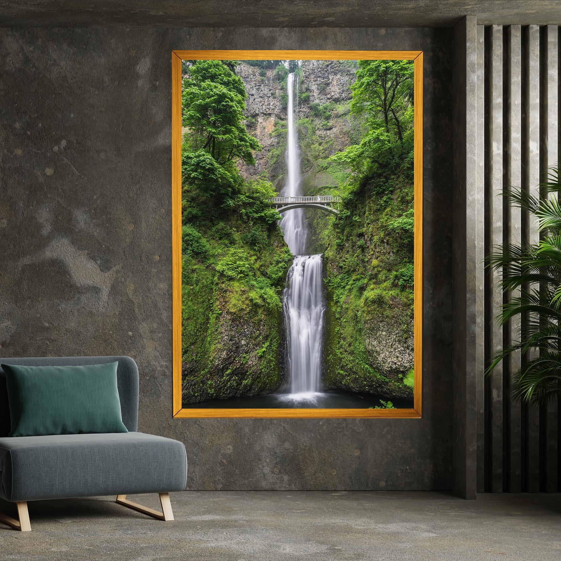 Vászonkép Green Leaves Bridge View mockup 7