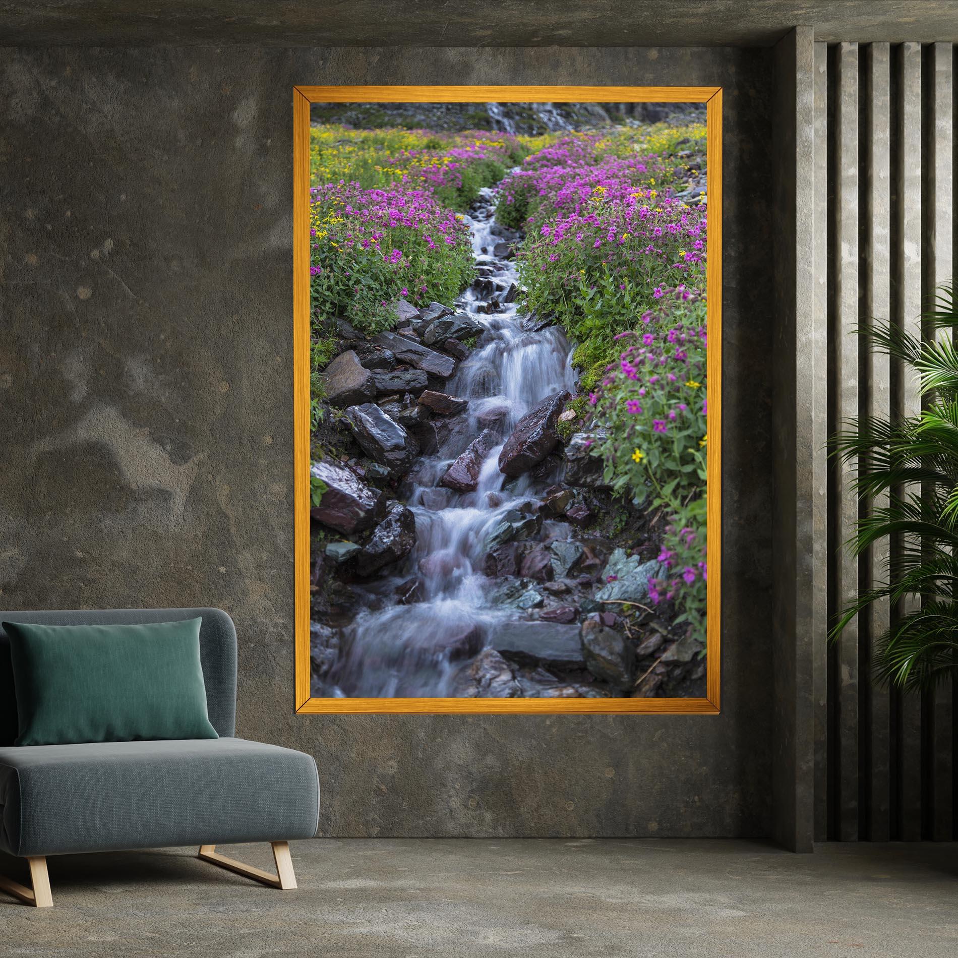 Vászonkép Water Falling Field mockup 7