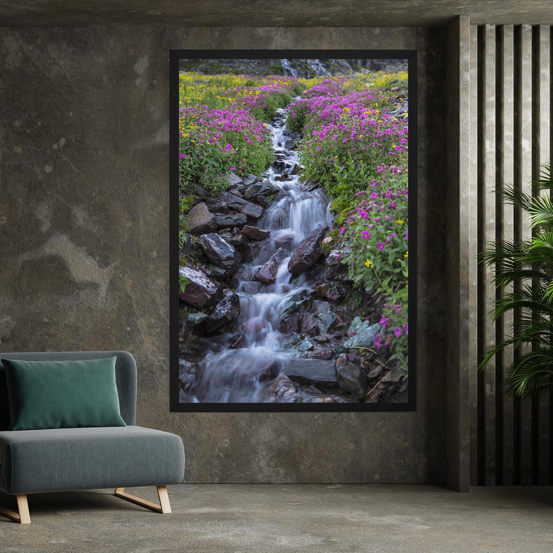 Vászonkép Water Falling Field mockup 7