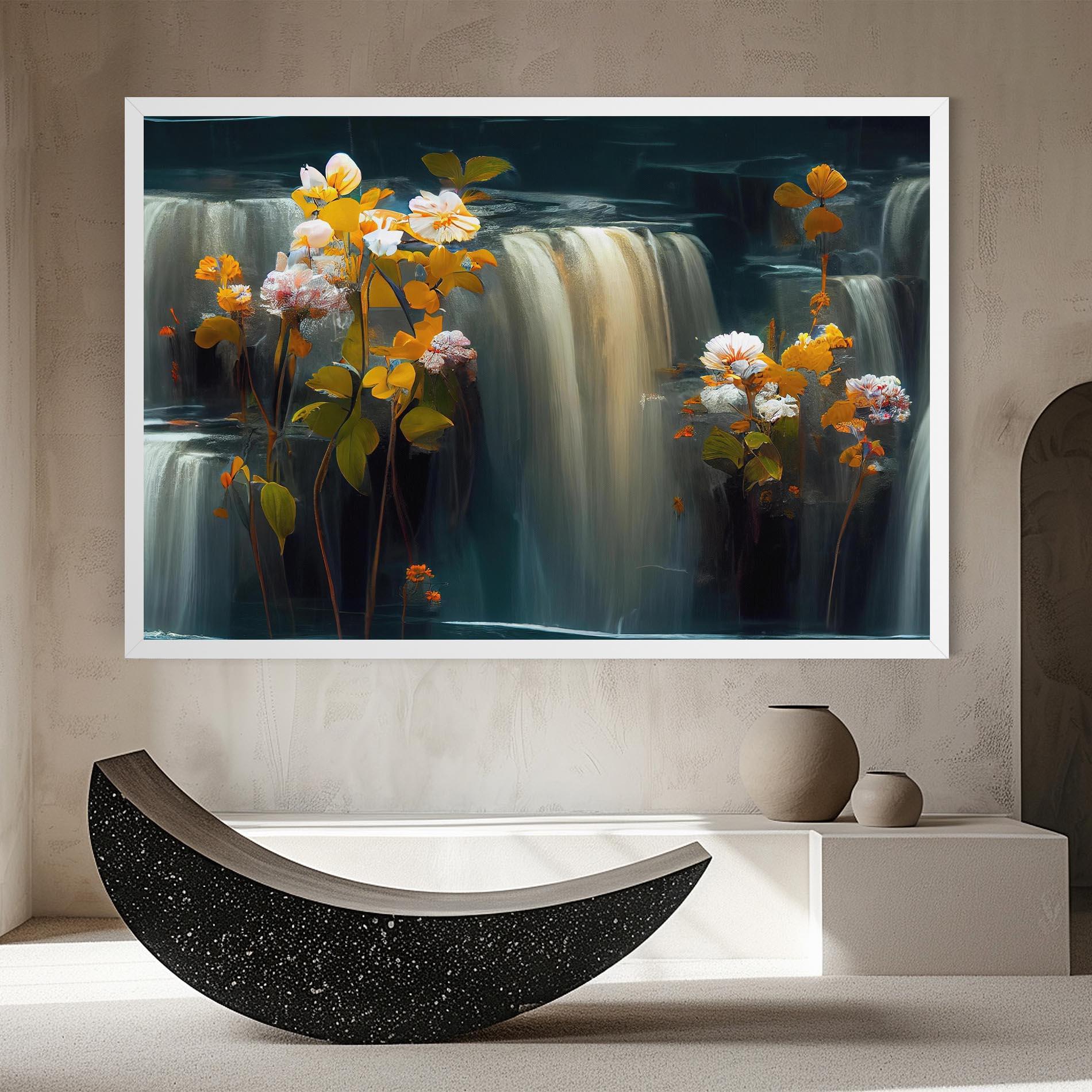 Vászonkép Flowers Waterfall mockup 8