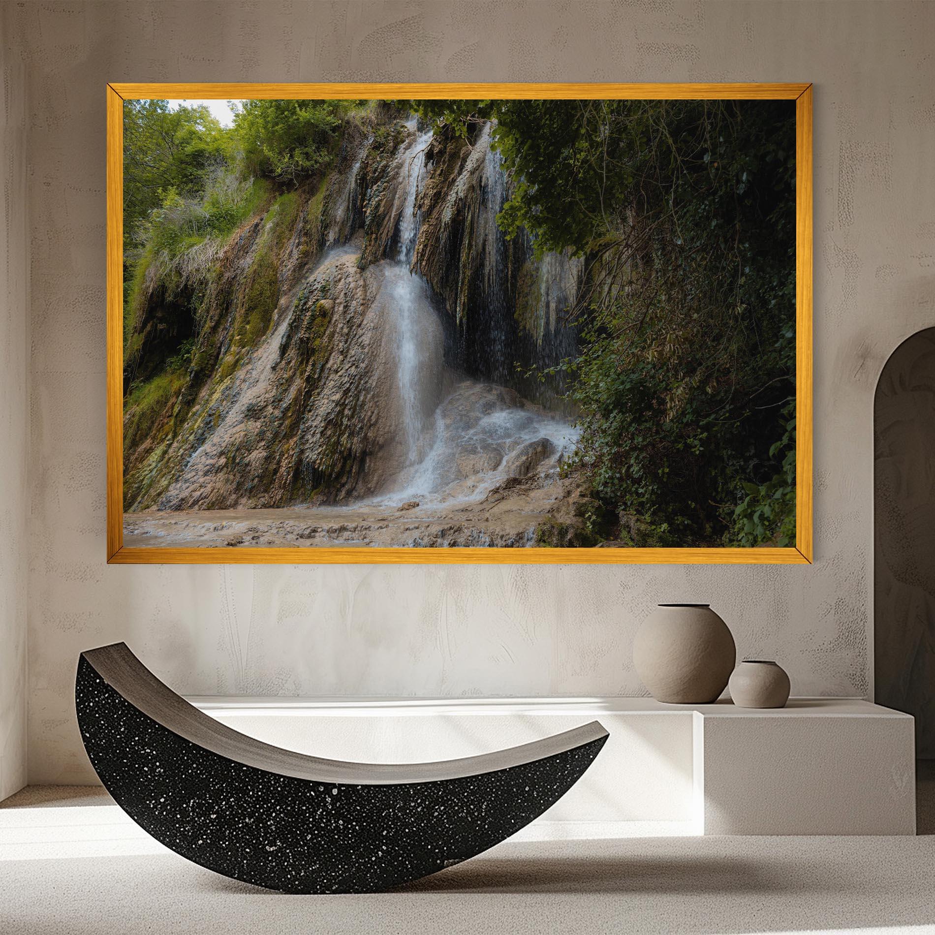 Vászonkép Pretty Waterfall Forest mockup 8