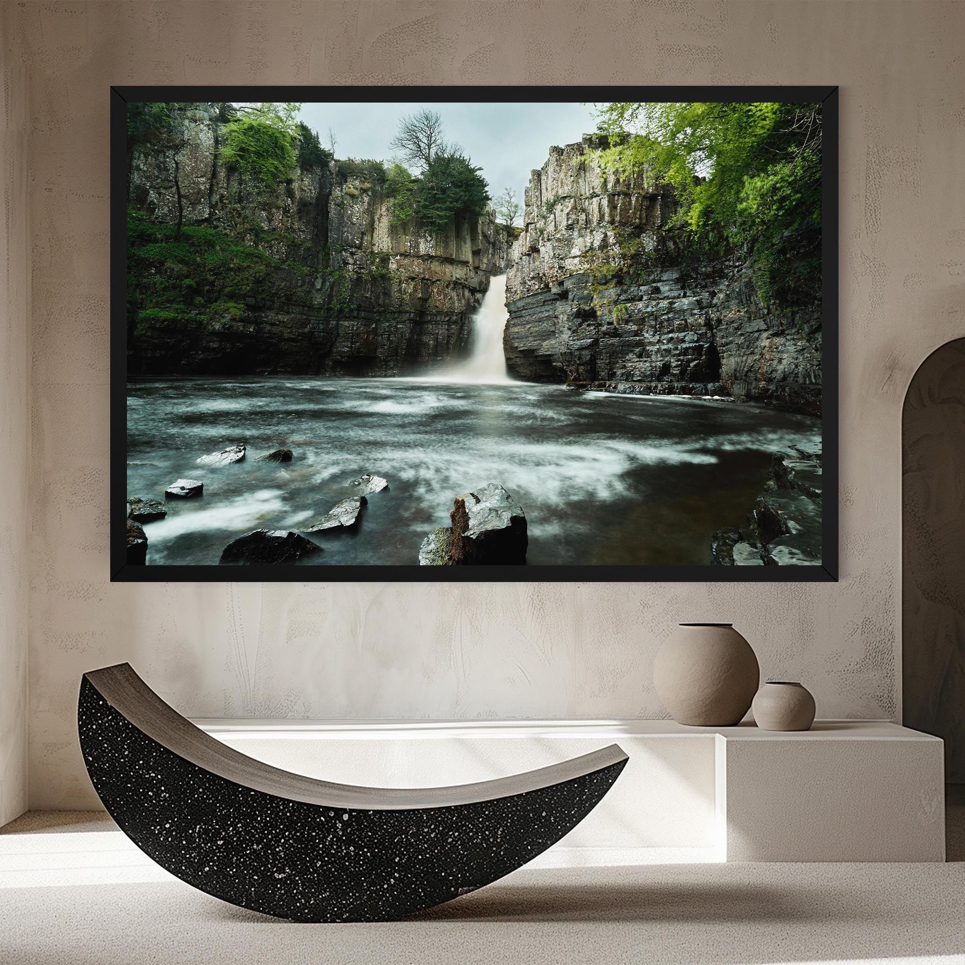 Beautiful Water Falling mockup 8