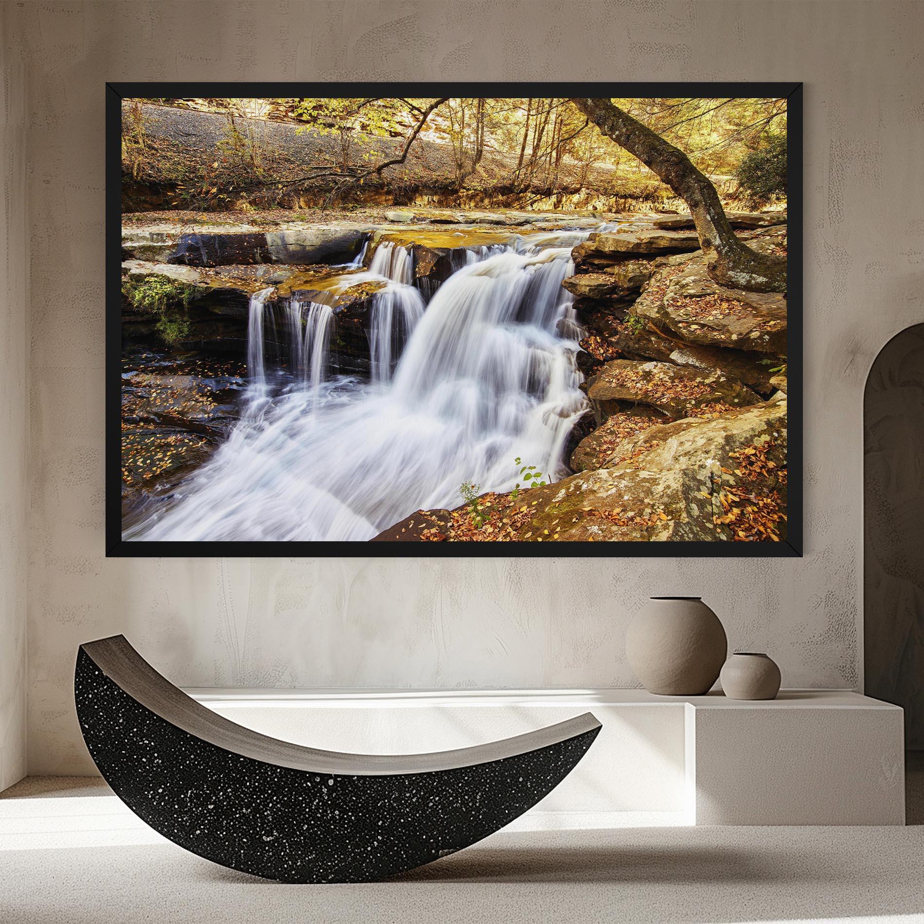 Vászonkép Pretty Autumn Waterfall mockup 8