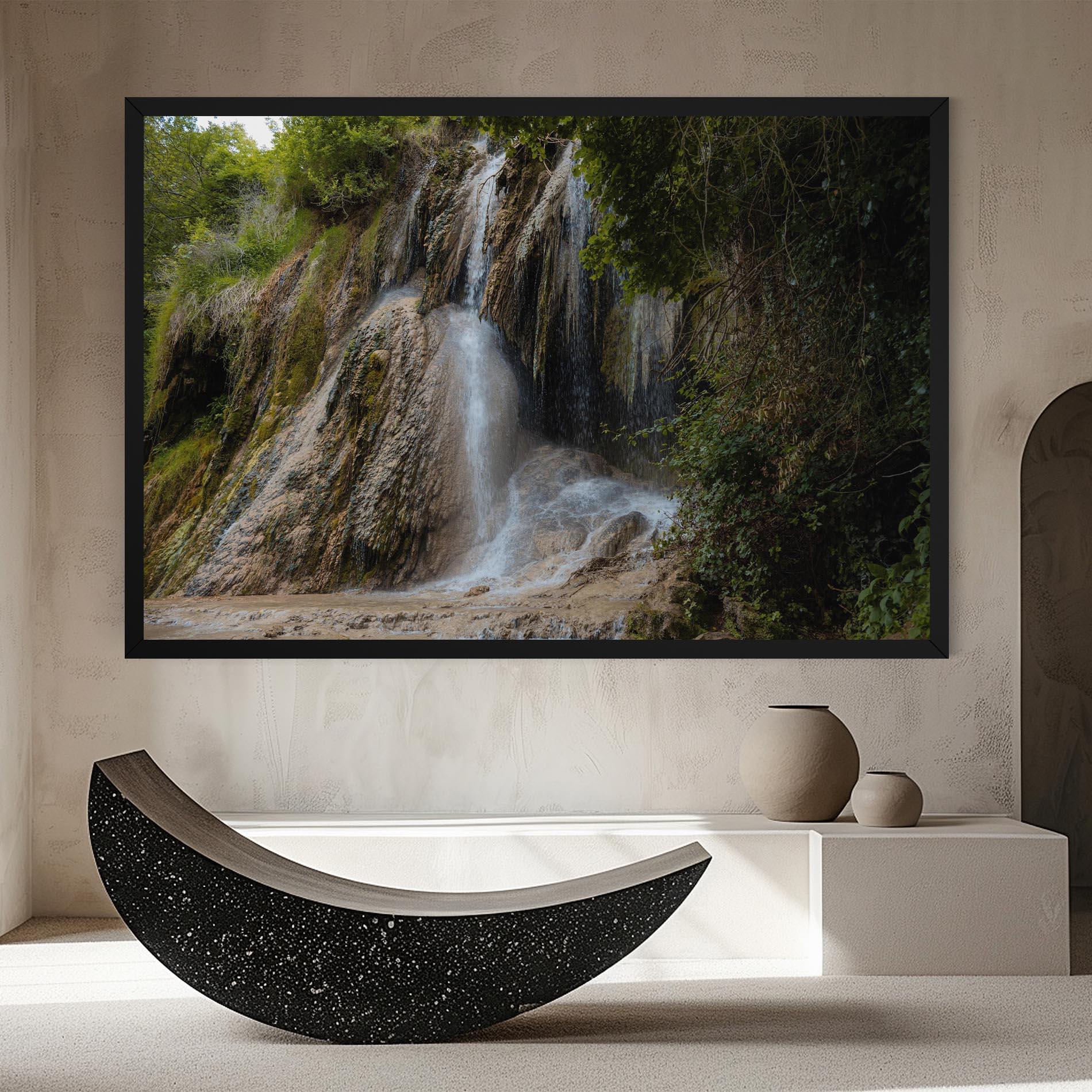 Vászonkép Pretty Waterfall Forest mockup 8