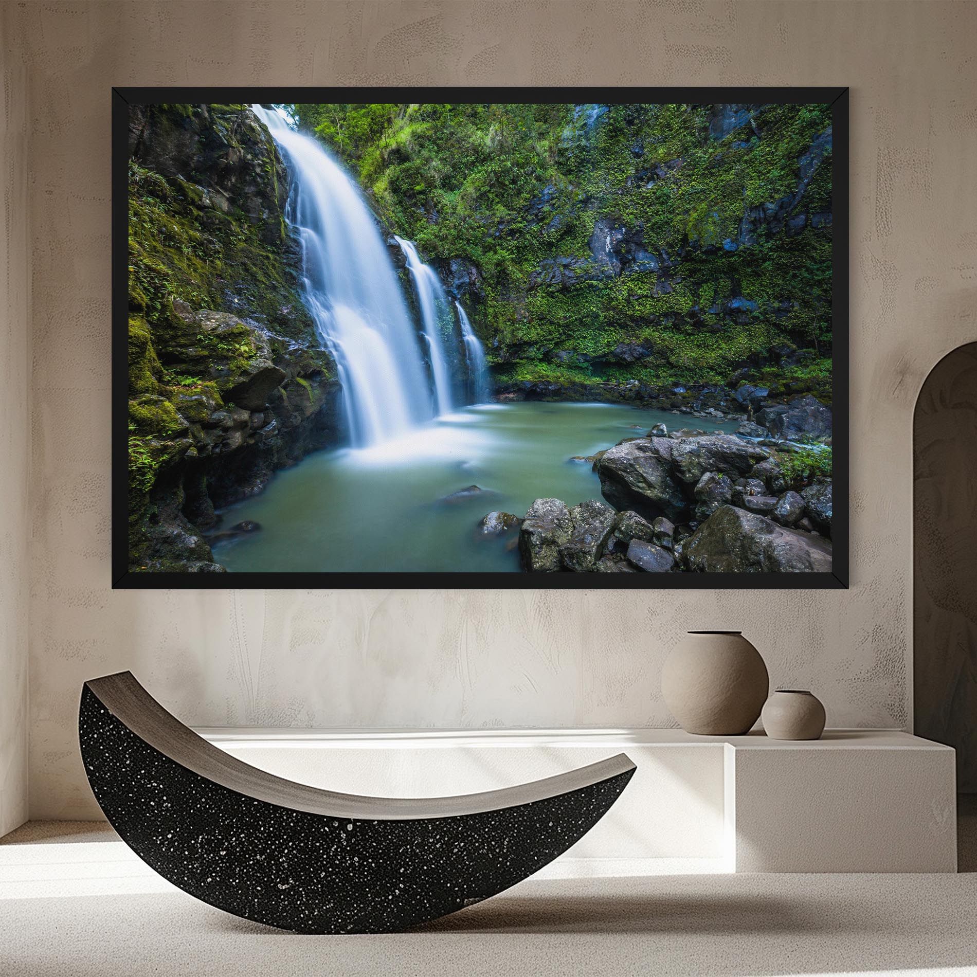 Swimming In Waterfall mockup 8