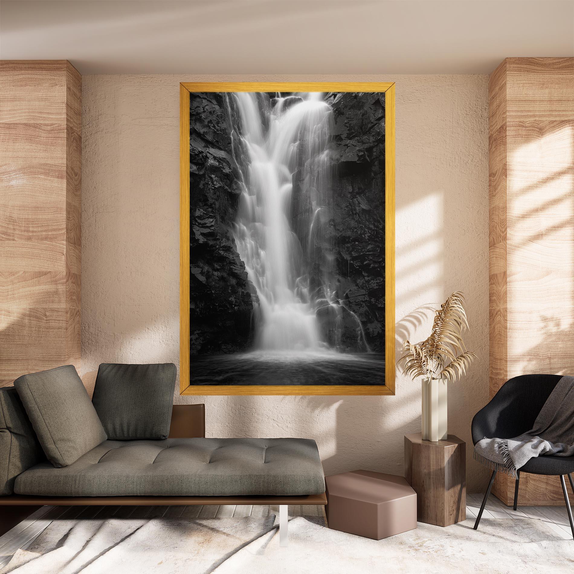 Vászonkép Black Rock Waterfall View mockup 8
