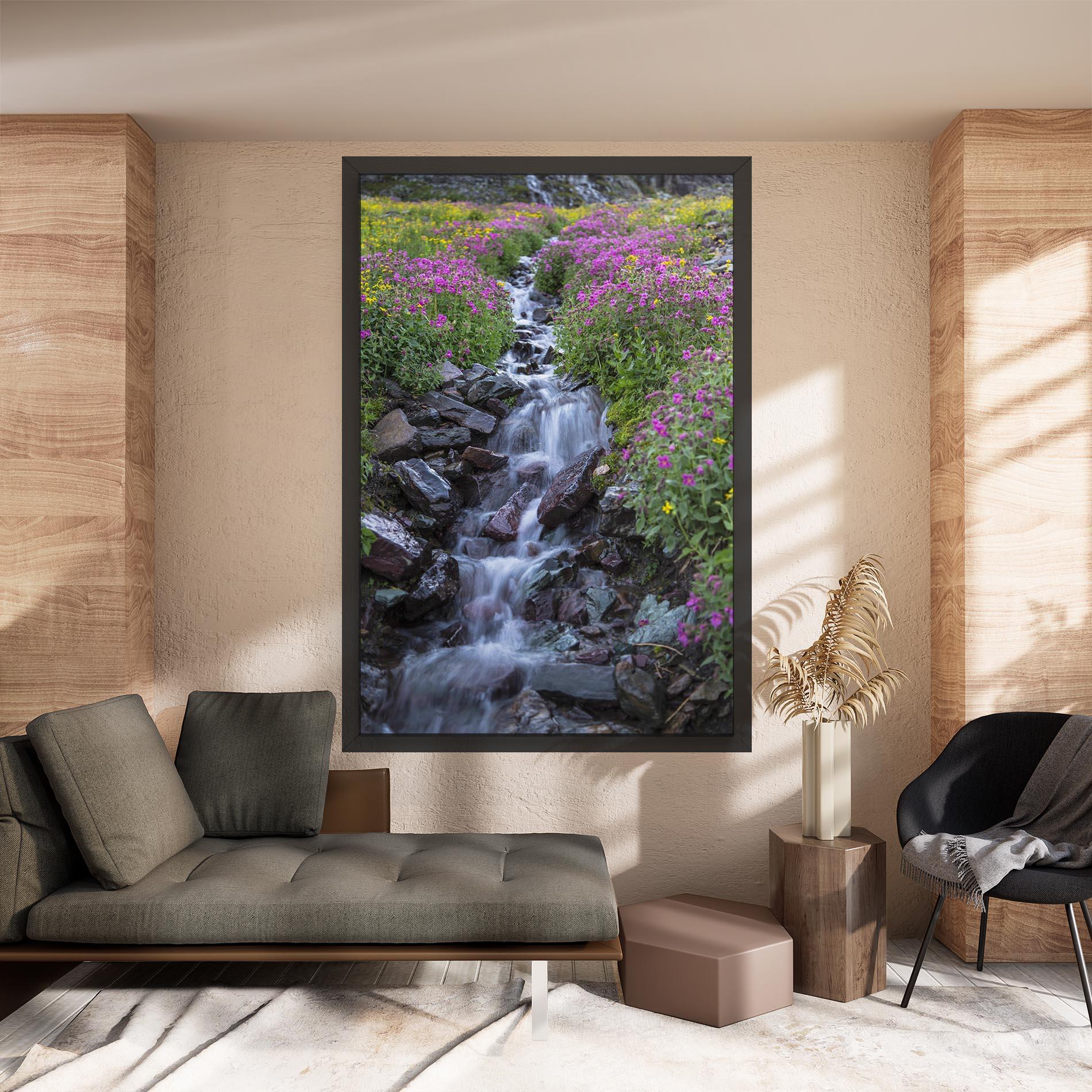 Vászonkép Water Falling Field mockup 8