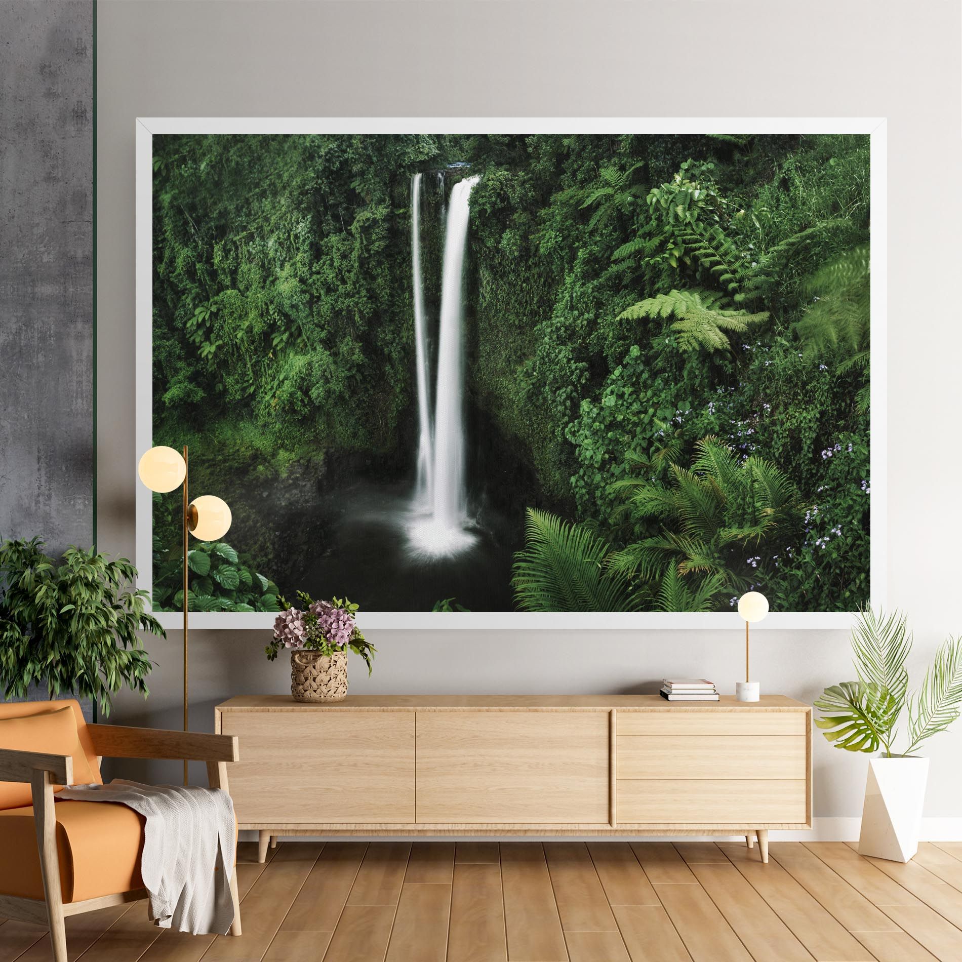 Green Nature Waterfall mockup 9