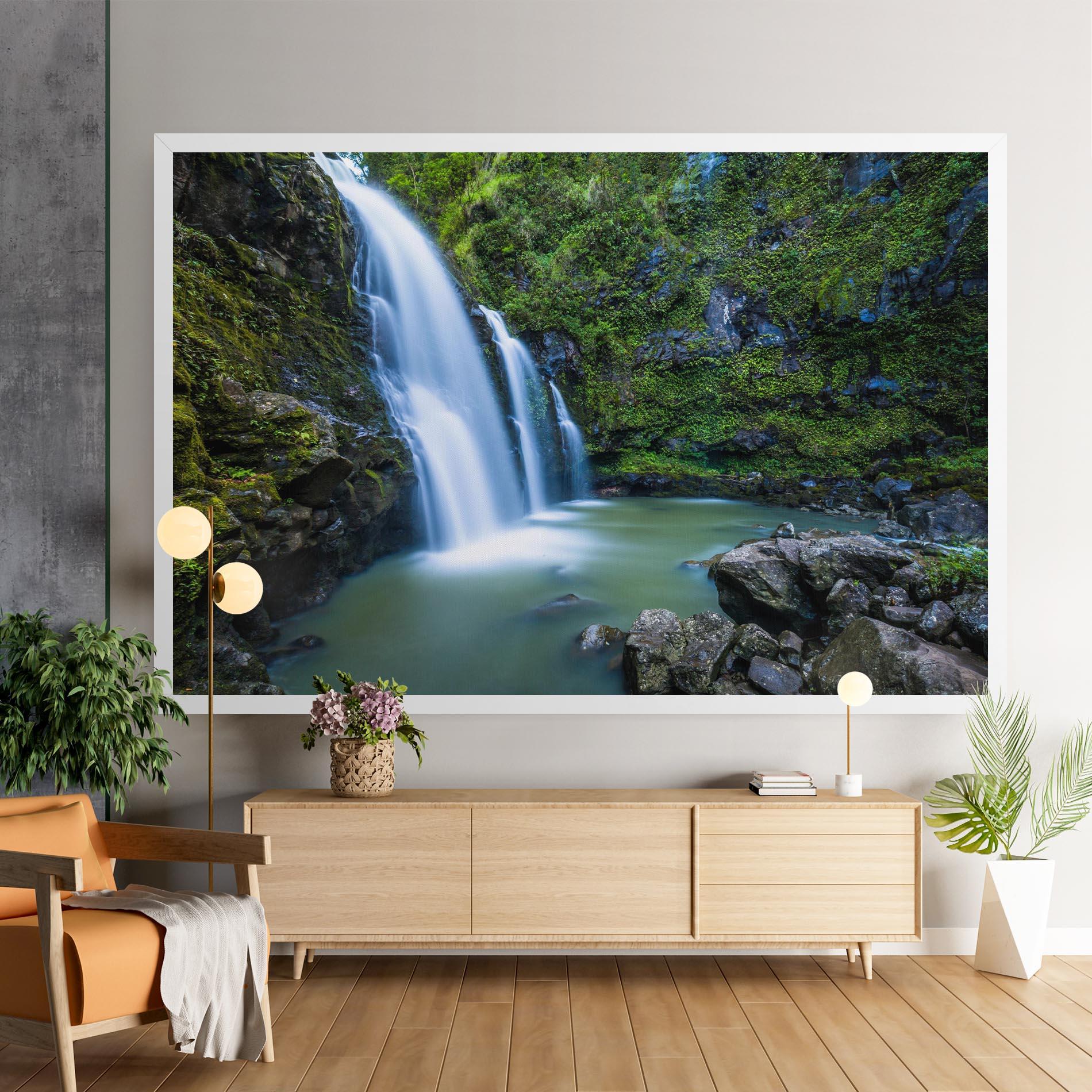 Vászonkép Swimming In Waterfall mockup 9