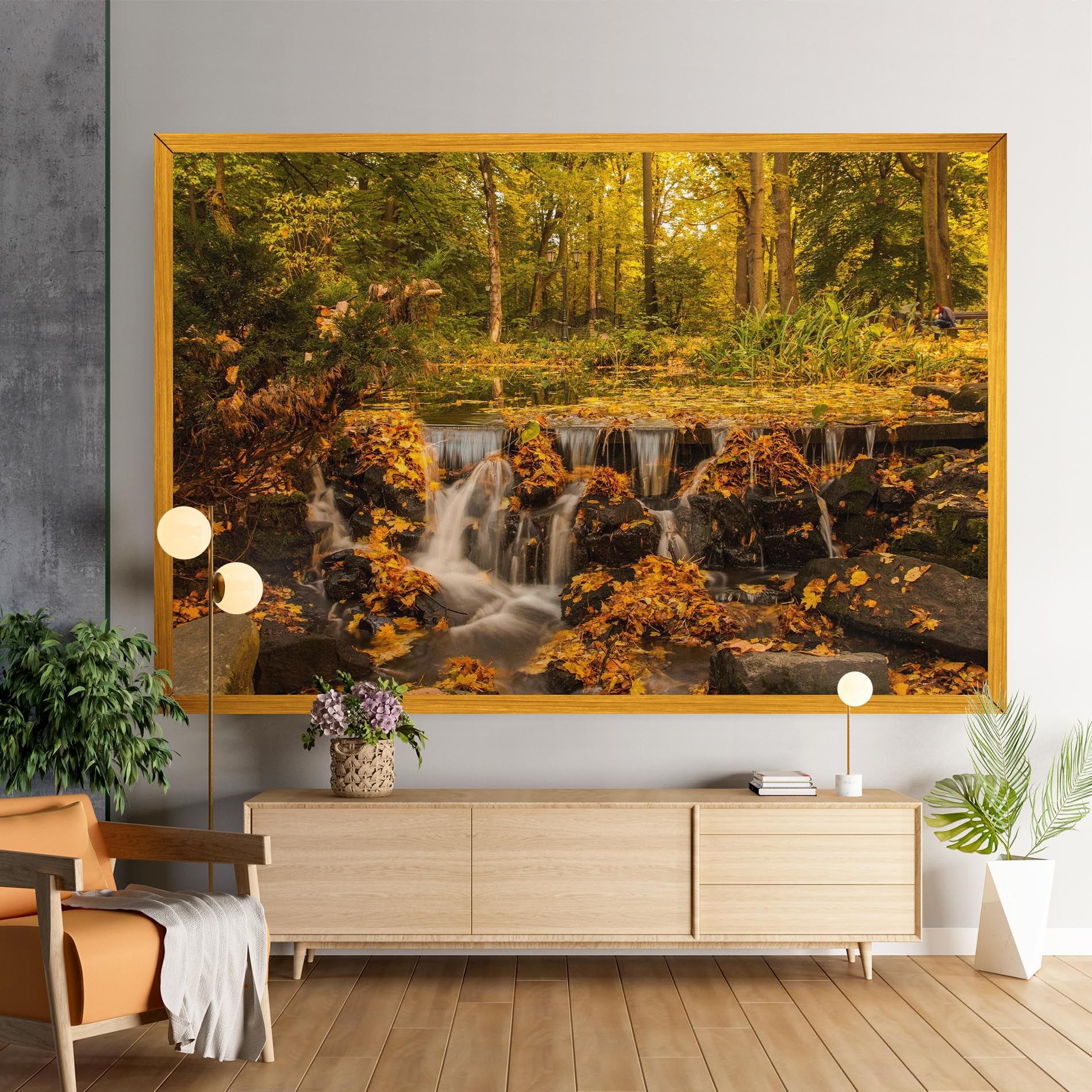 Autumn Pretty Waterfall mockup 9