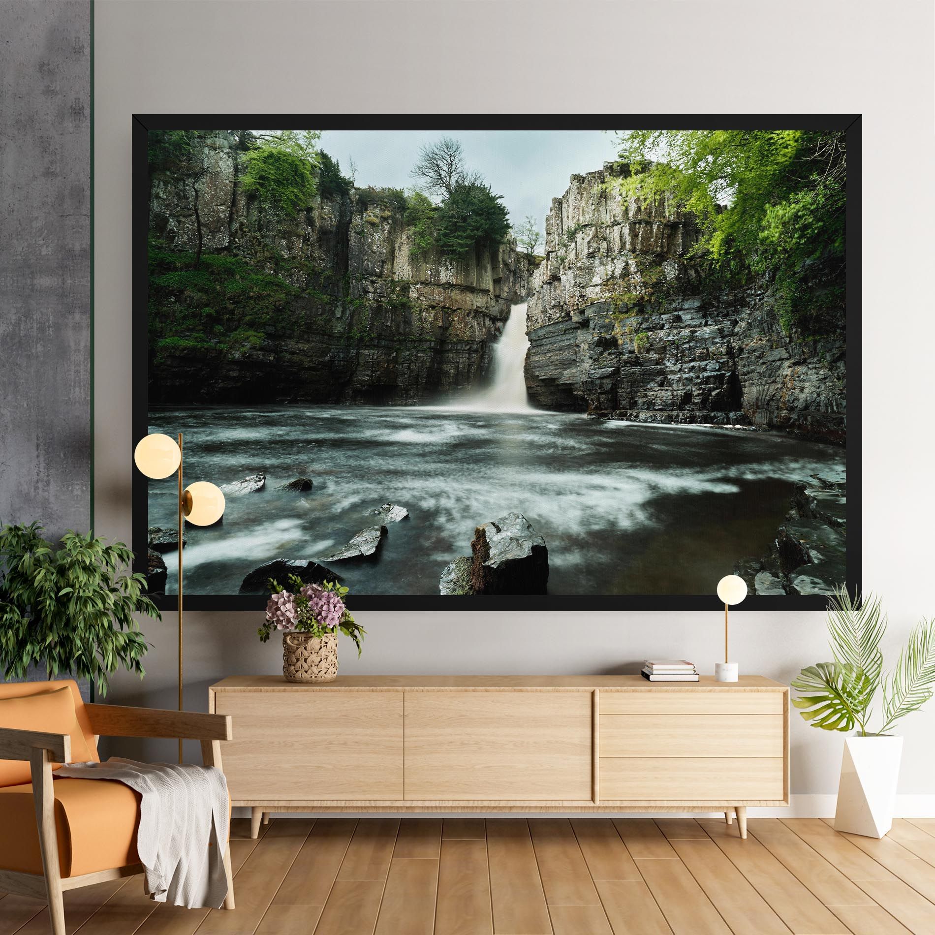 Beautiful Water Falling mockup 9