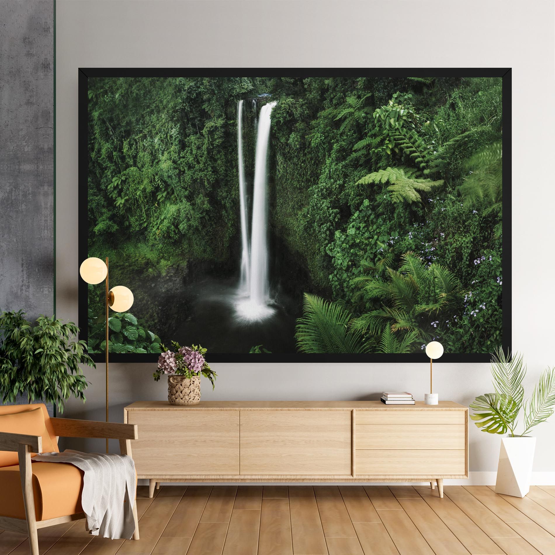 Green Nature Waterfall mockup 9