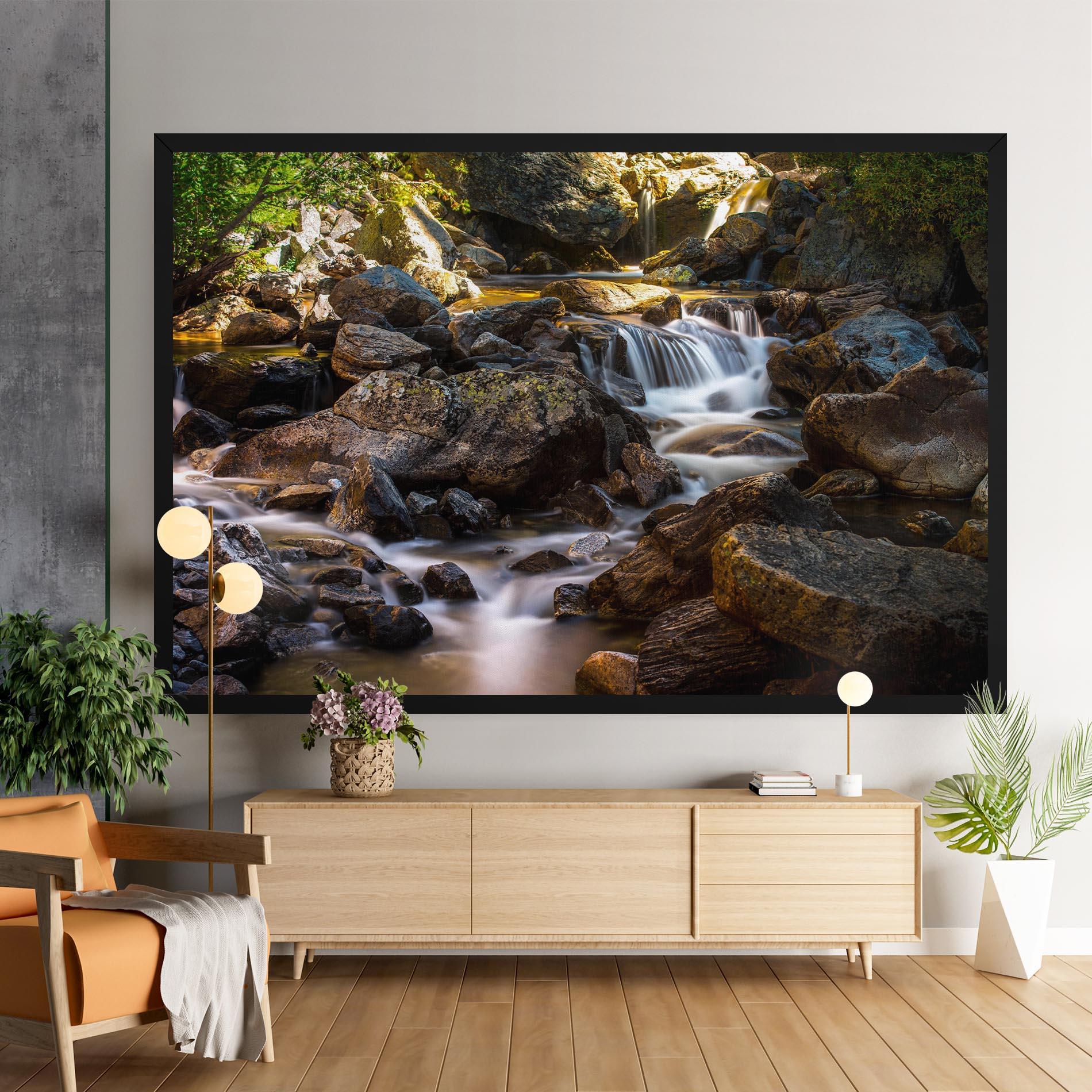 Vászonkép Nature Rocks Waterfall mockup 9