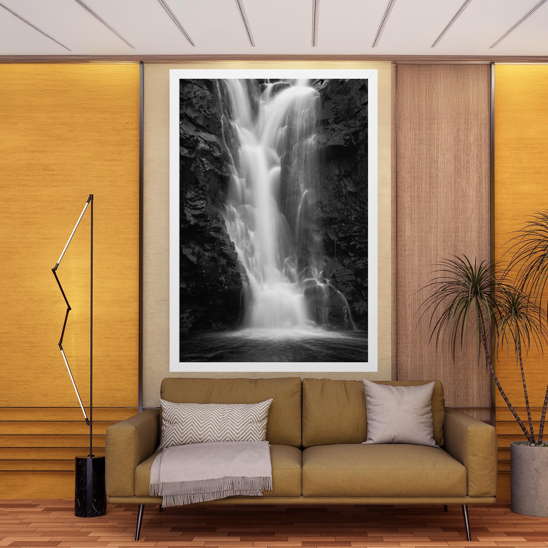 Vászonkép Black Rock Waterfall View mockup 9