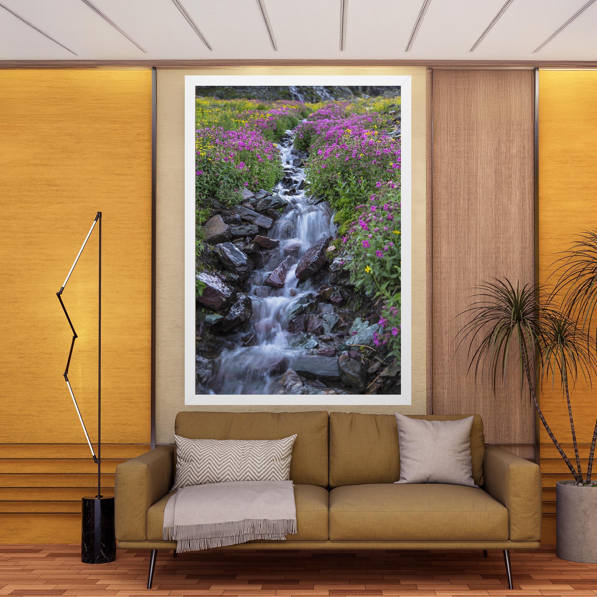 Vászonkép Water Falling Field mockup 9