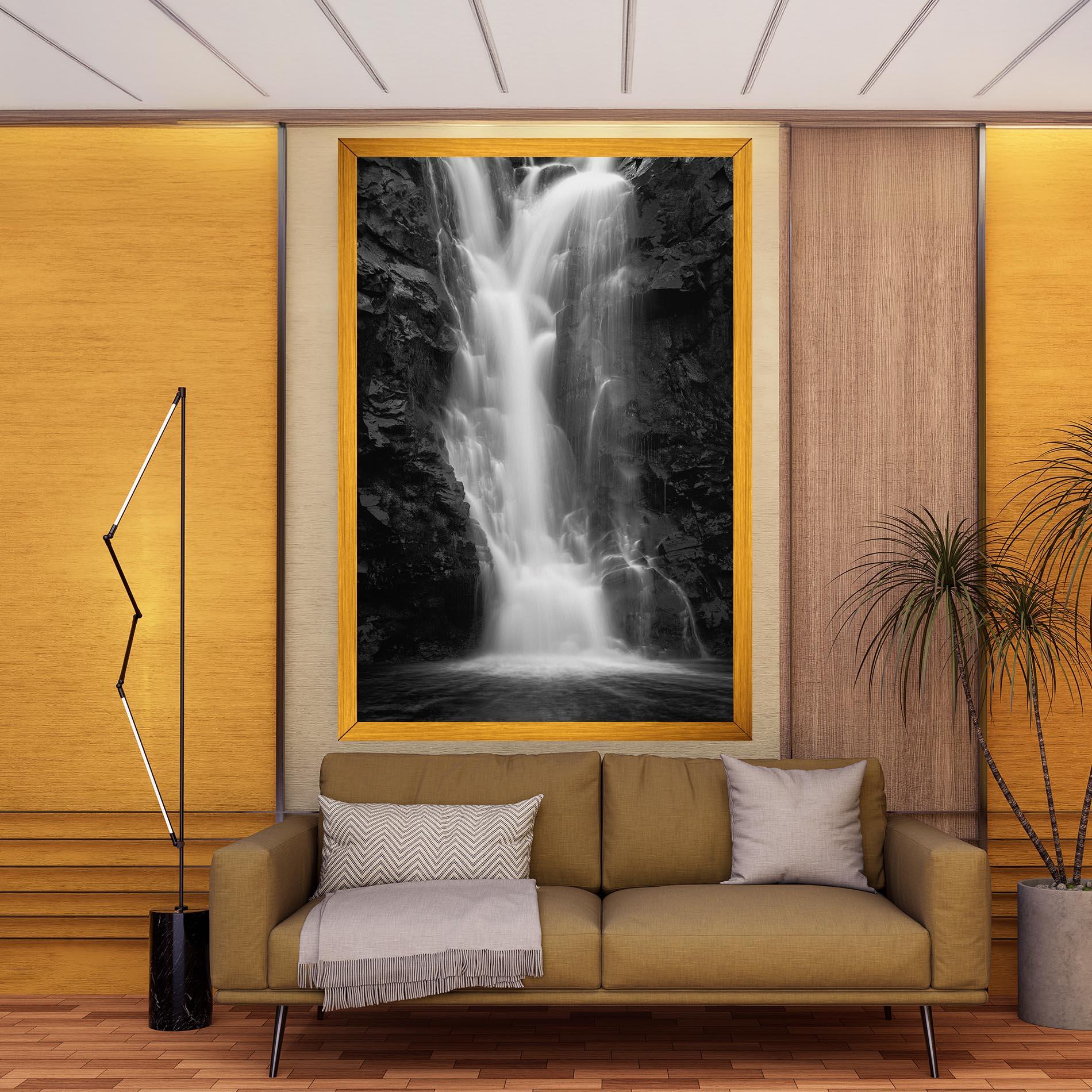 Vászonkép Black Rock Waterfall View mockup 9