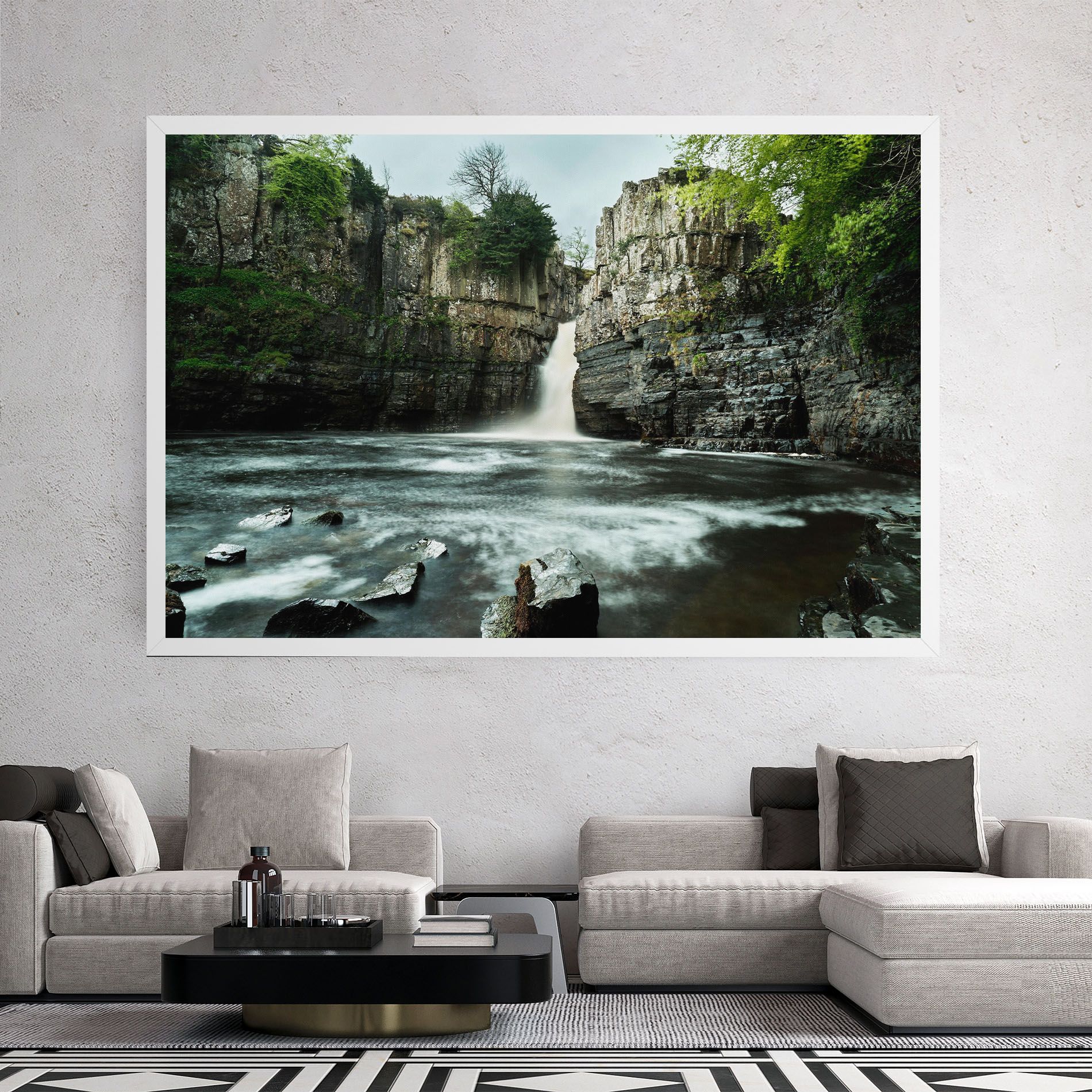 Beautiful Water Falling mockup 2