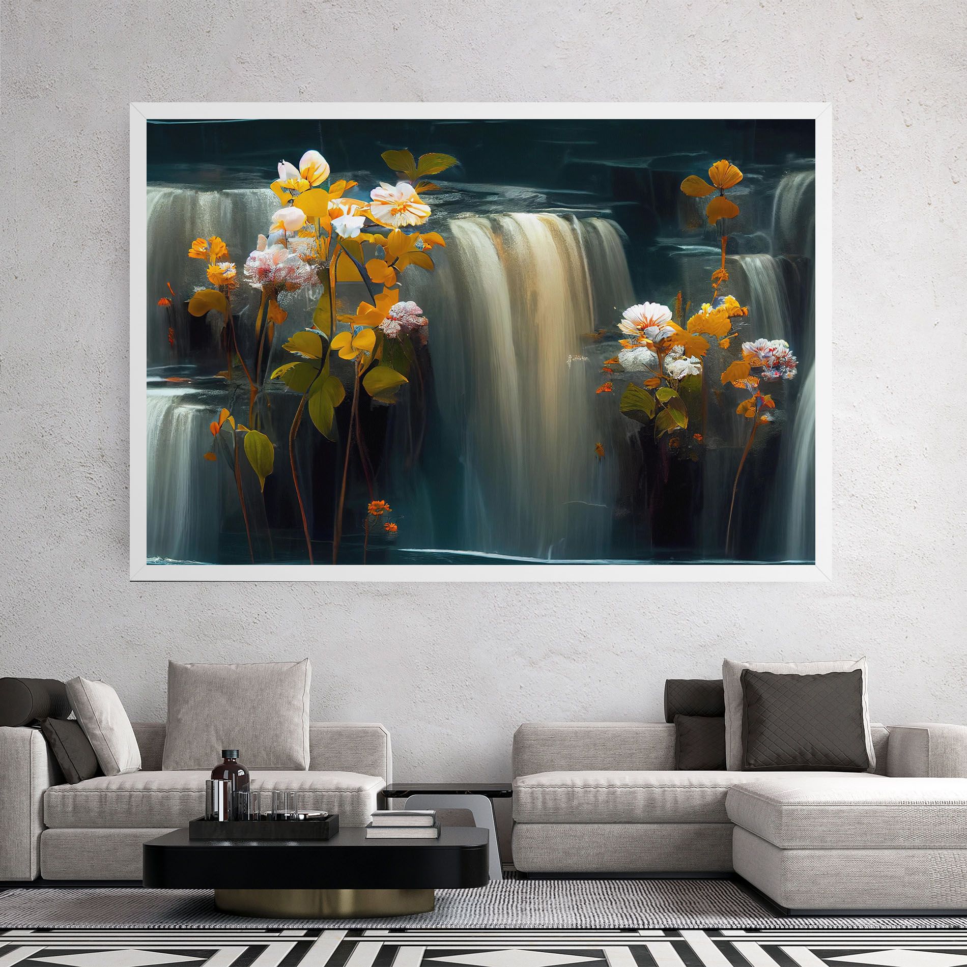 Flowers Waterfall mockup 2