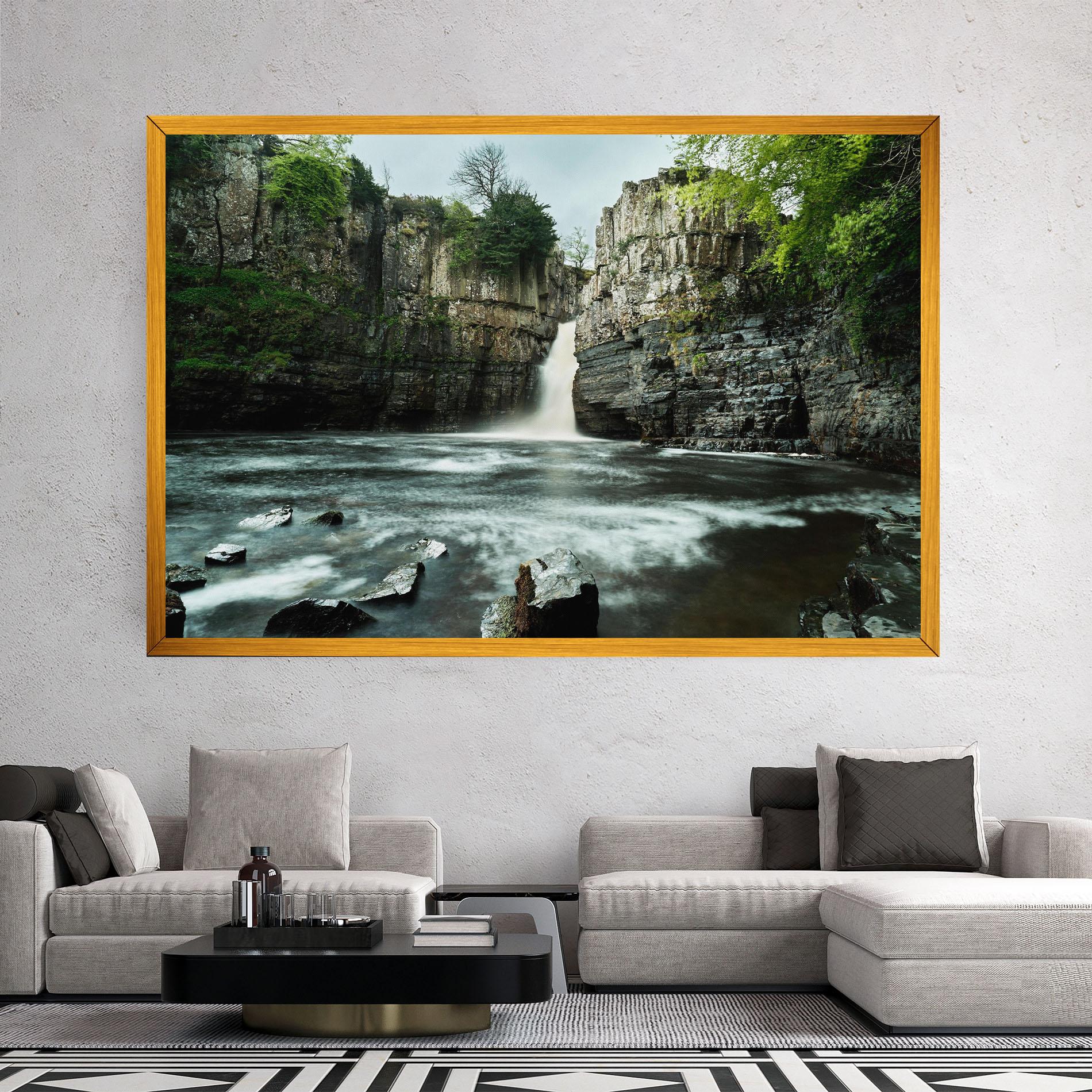 Vászonkép Beautiful Water Falling mockup 2