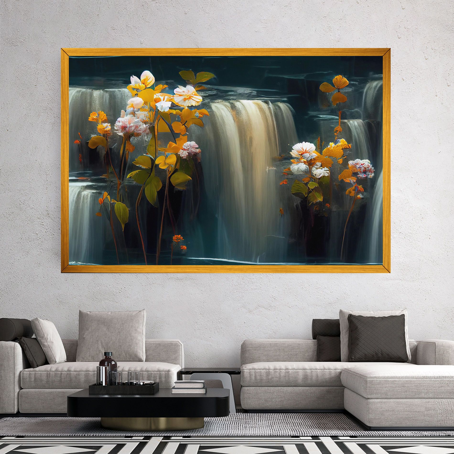Flowers Waterfall mockup 2