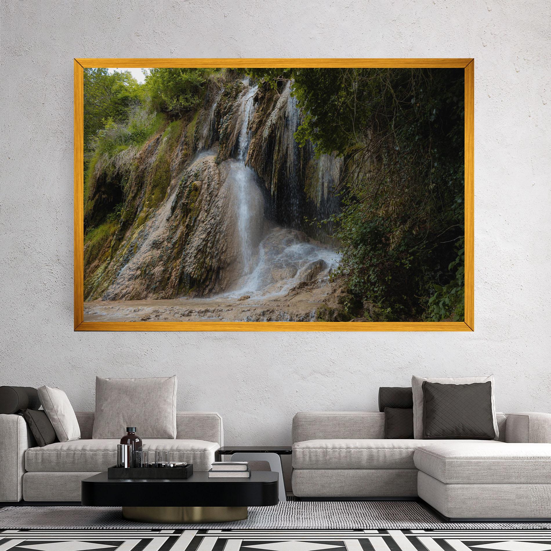 Vászonkép Pretty Waterfall Forest mockup 2