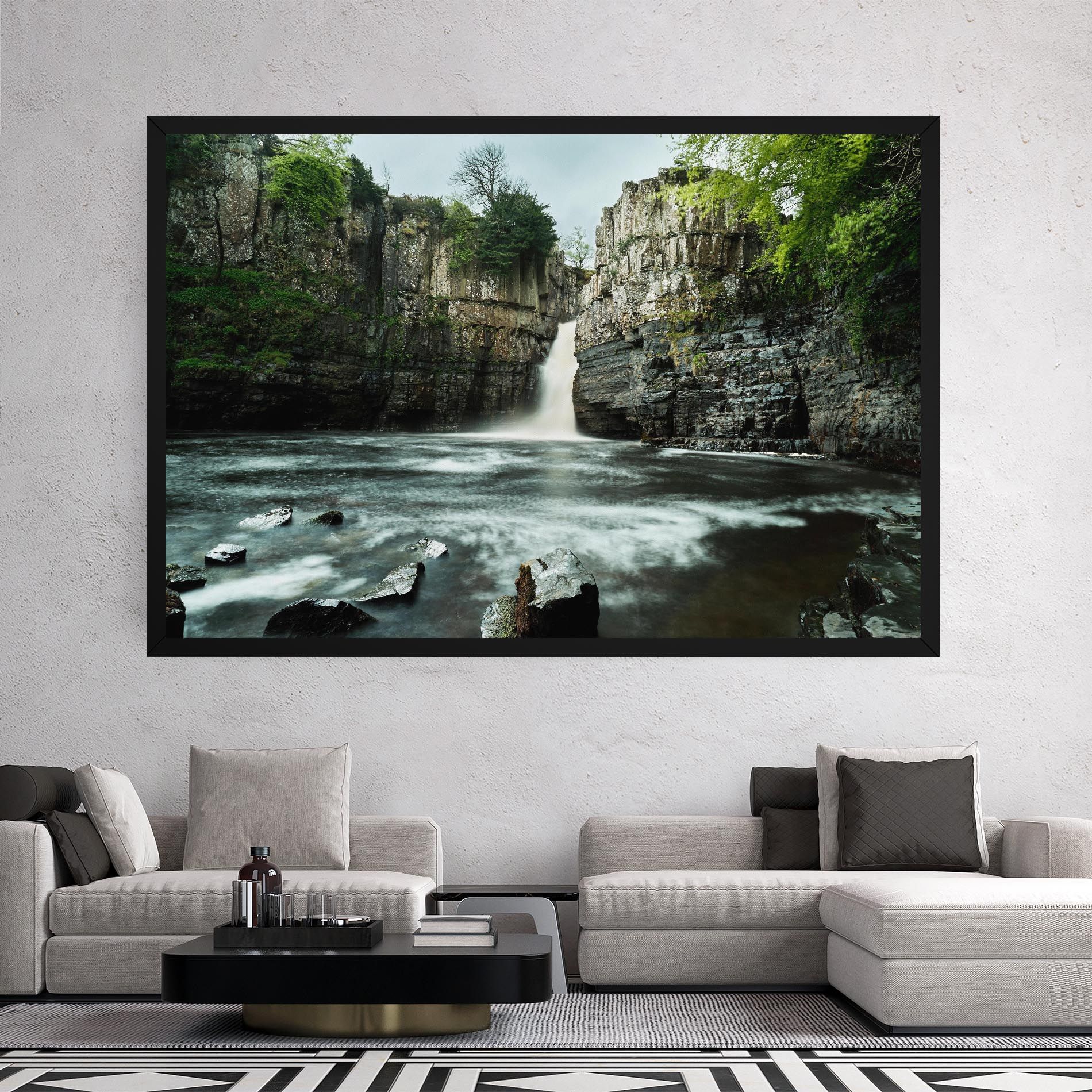 Beautiful Water Falling mockup 2