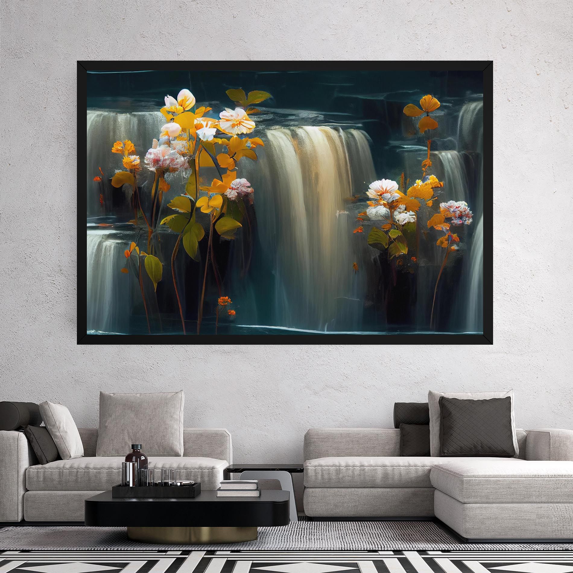 Flowers Waterfall mockup 2