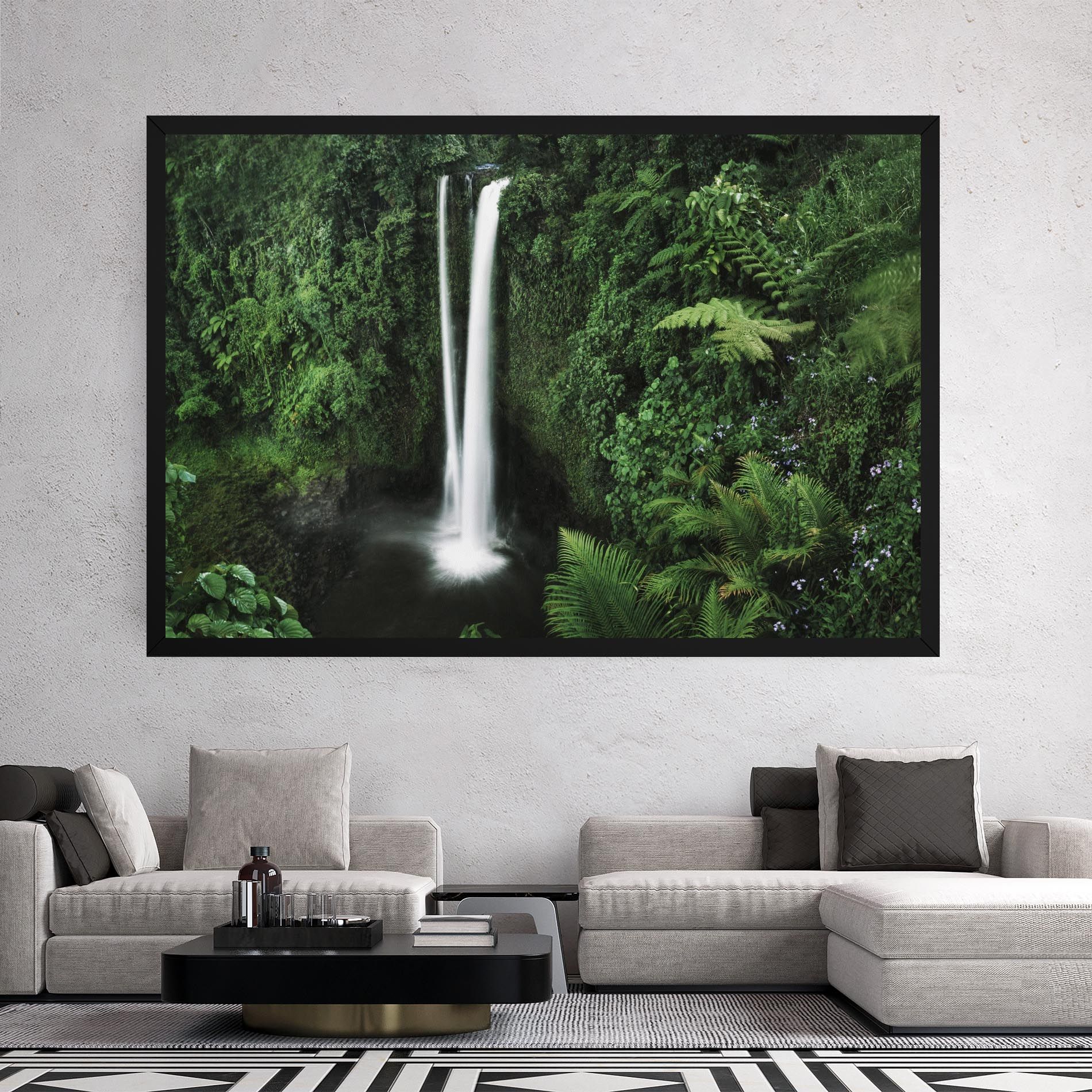 Green Nature Waterfall mockup 2