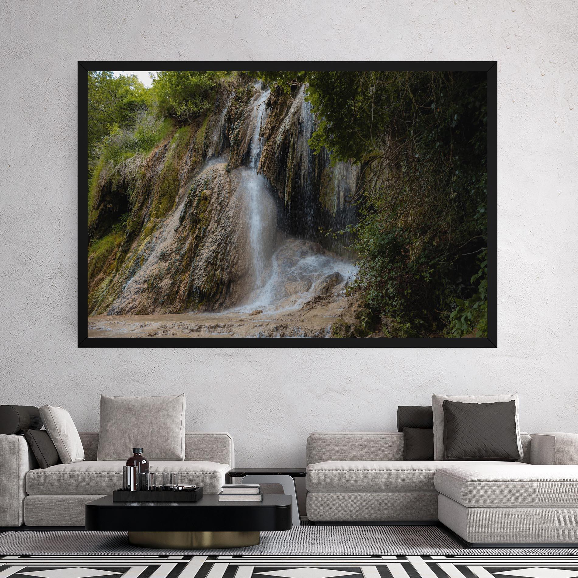 Vászonkép Pretty Waterfall Forest mockup 2