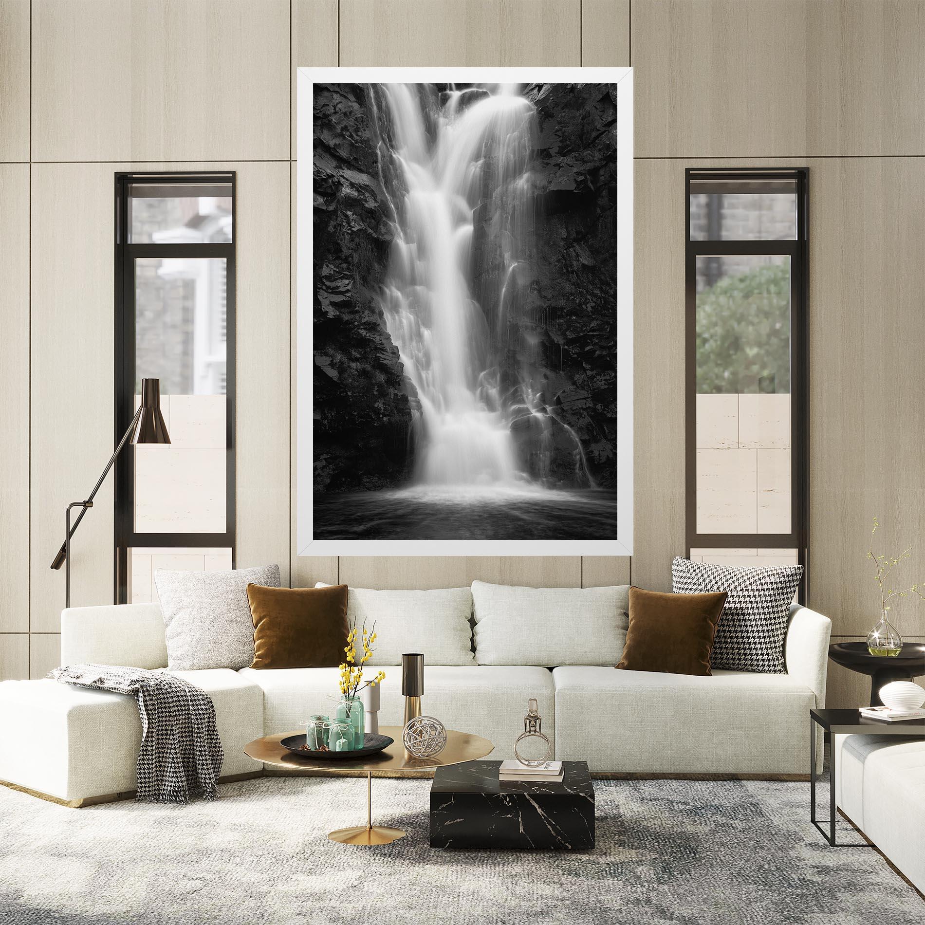 Vászonkép Black Rock Waterfall View mockup 2