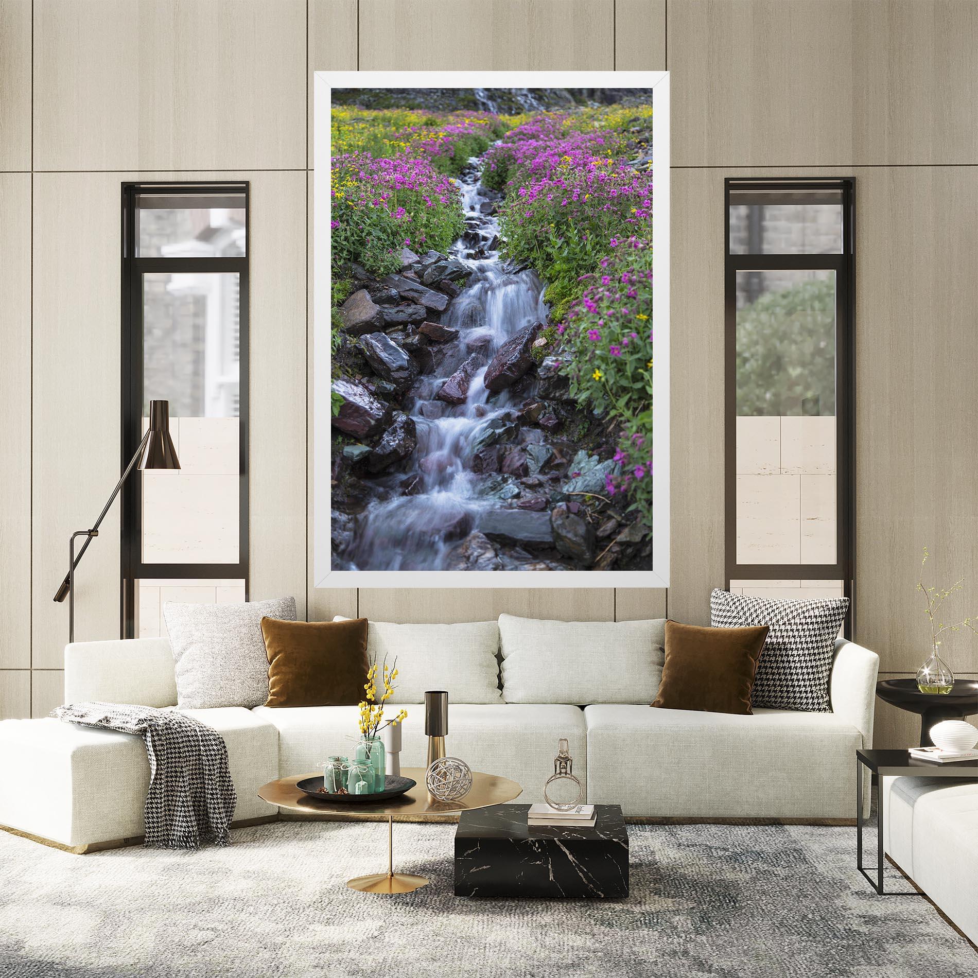 Vászonkép Water Falling Field mockup 2