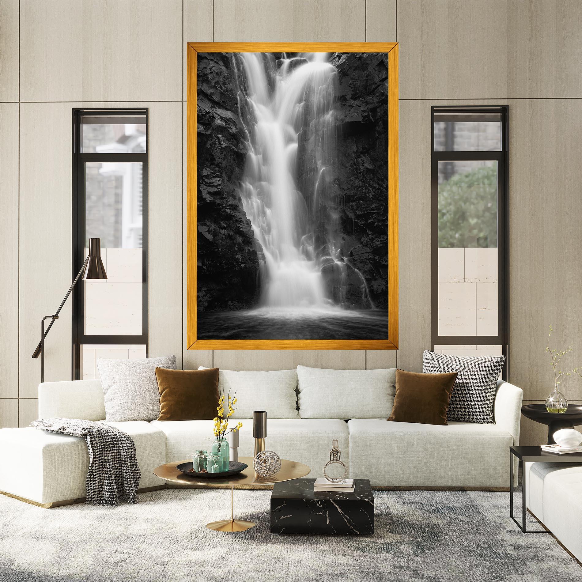 Vászonkép Black Rock Waterfall View mockup 2