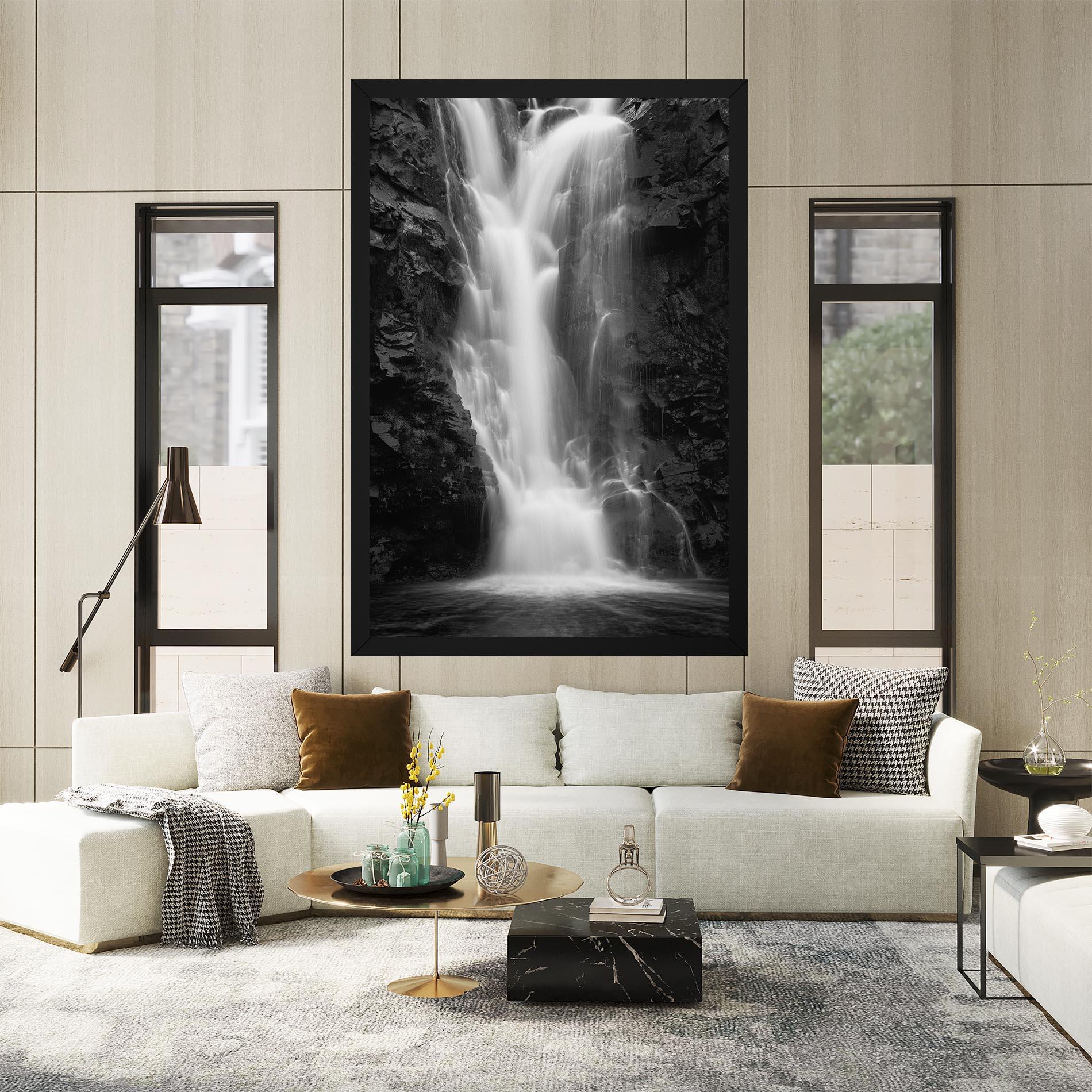 Vászonkép Black Rock Waterfall View mockup 2