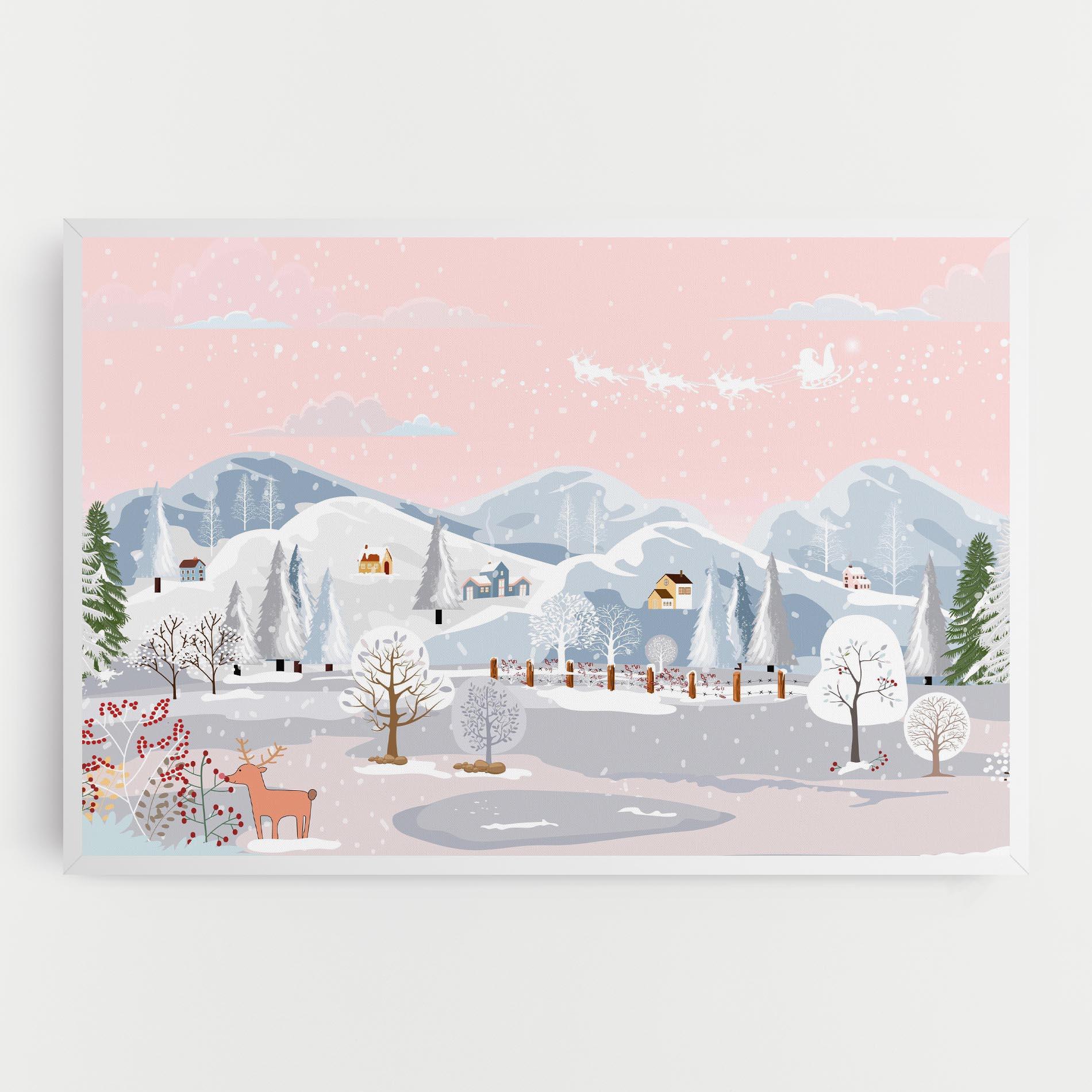 Vászonkép Pink Sky Winter mockup 0