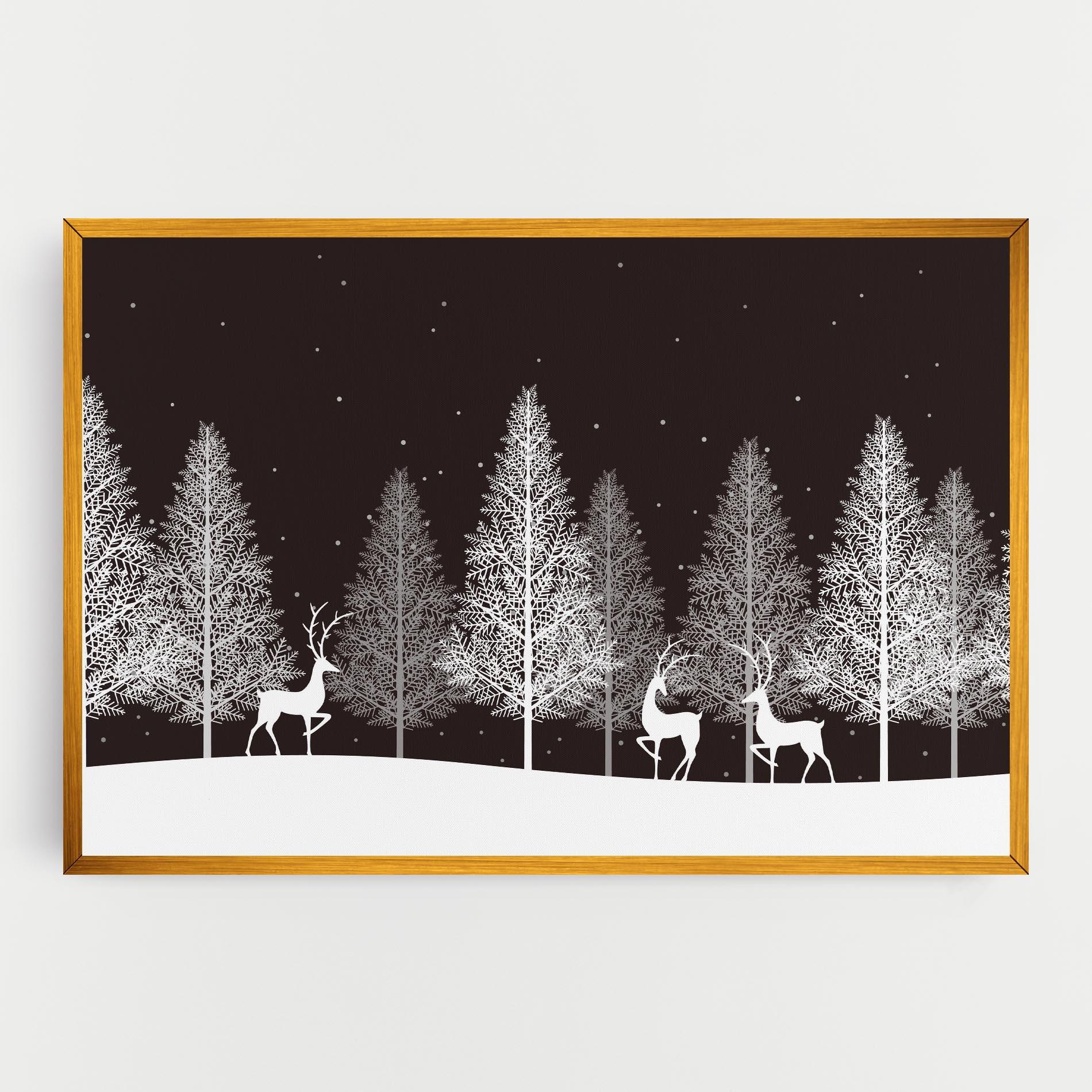 Vászonkép Brown Sky Winter mockup 0