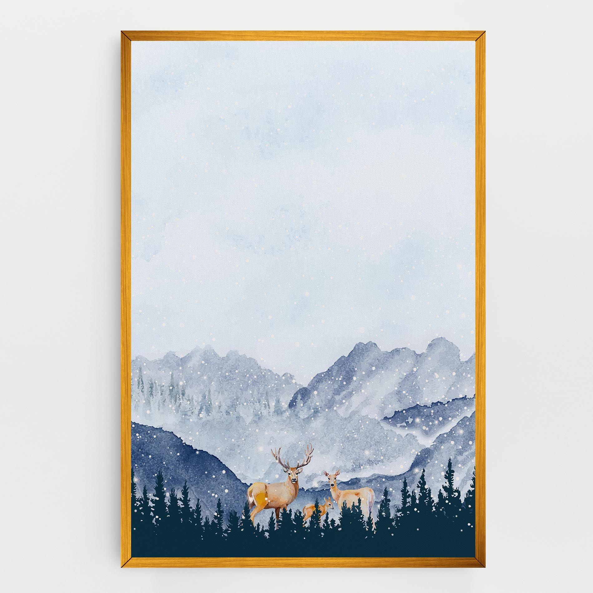 Winter Deers mockup 0