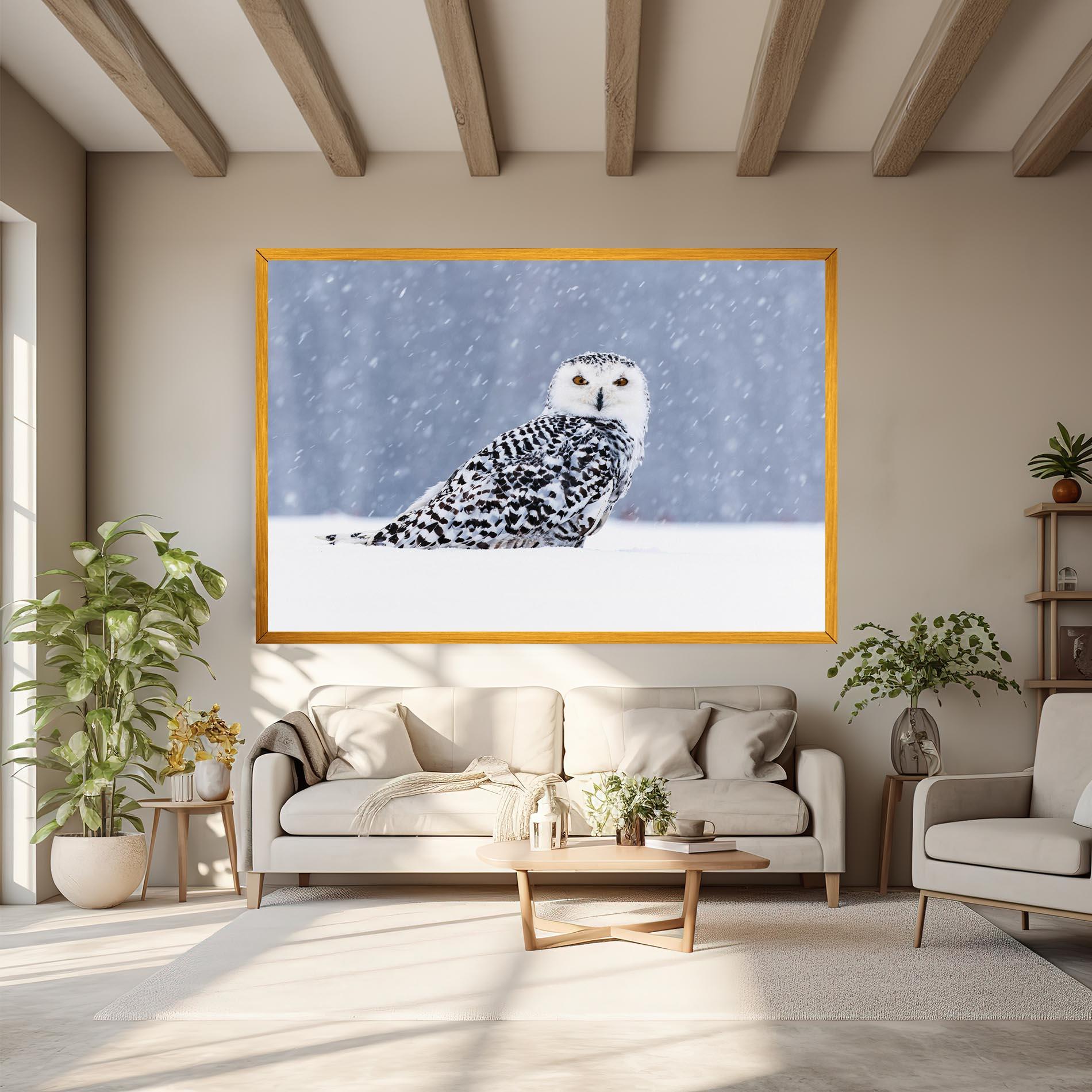 Vászonkép Snow Owl mockup 6