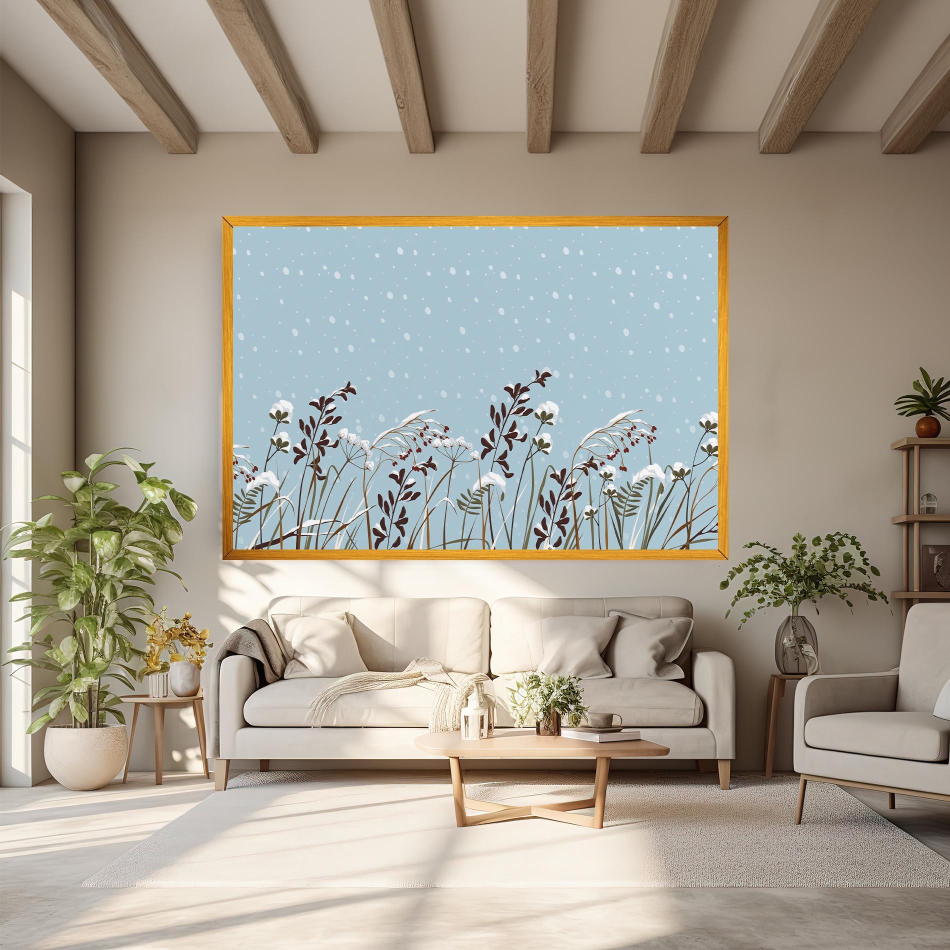 Vászonkép Snow Plants mockup 6