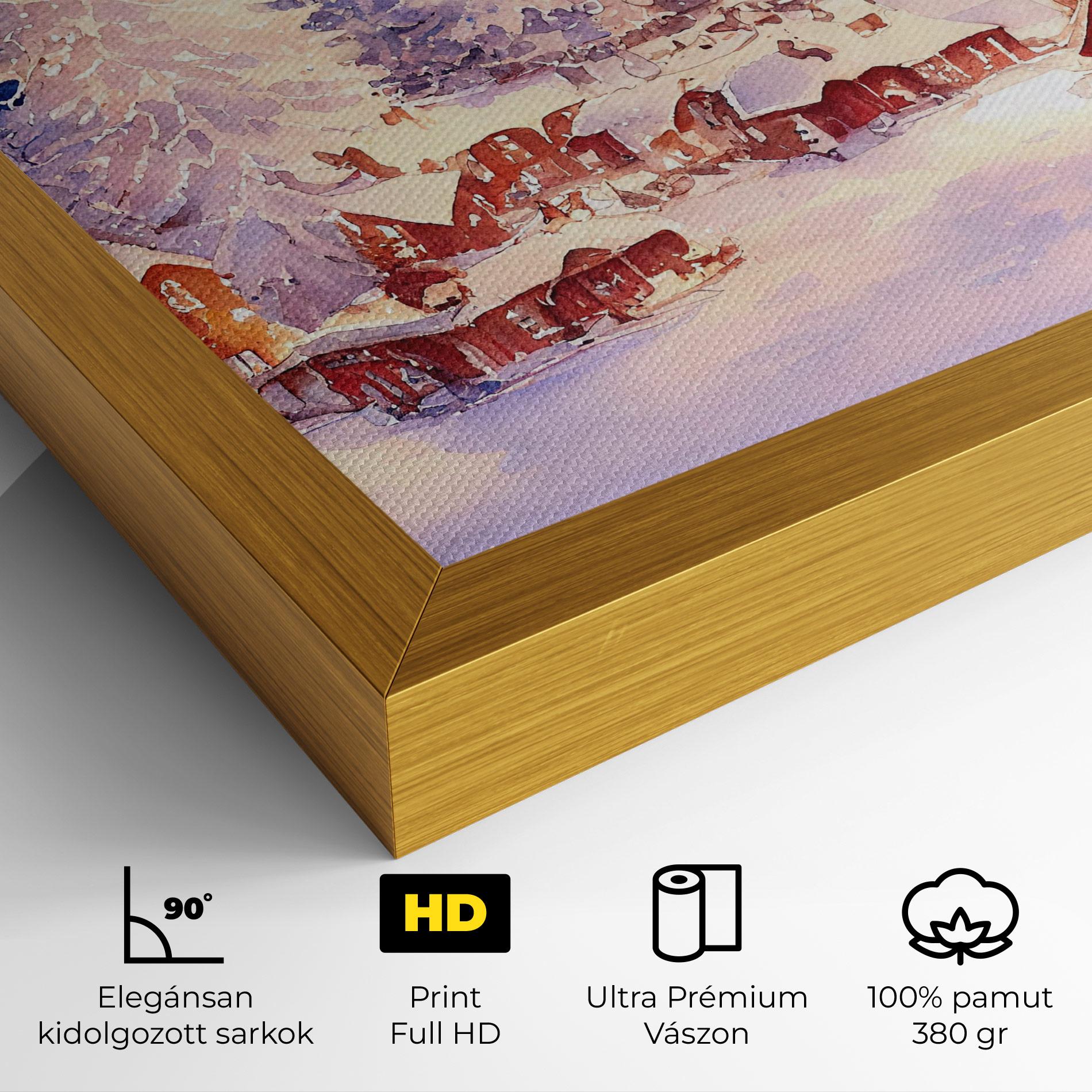 Vászonkép Snow Falling Painting mockup 4