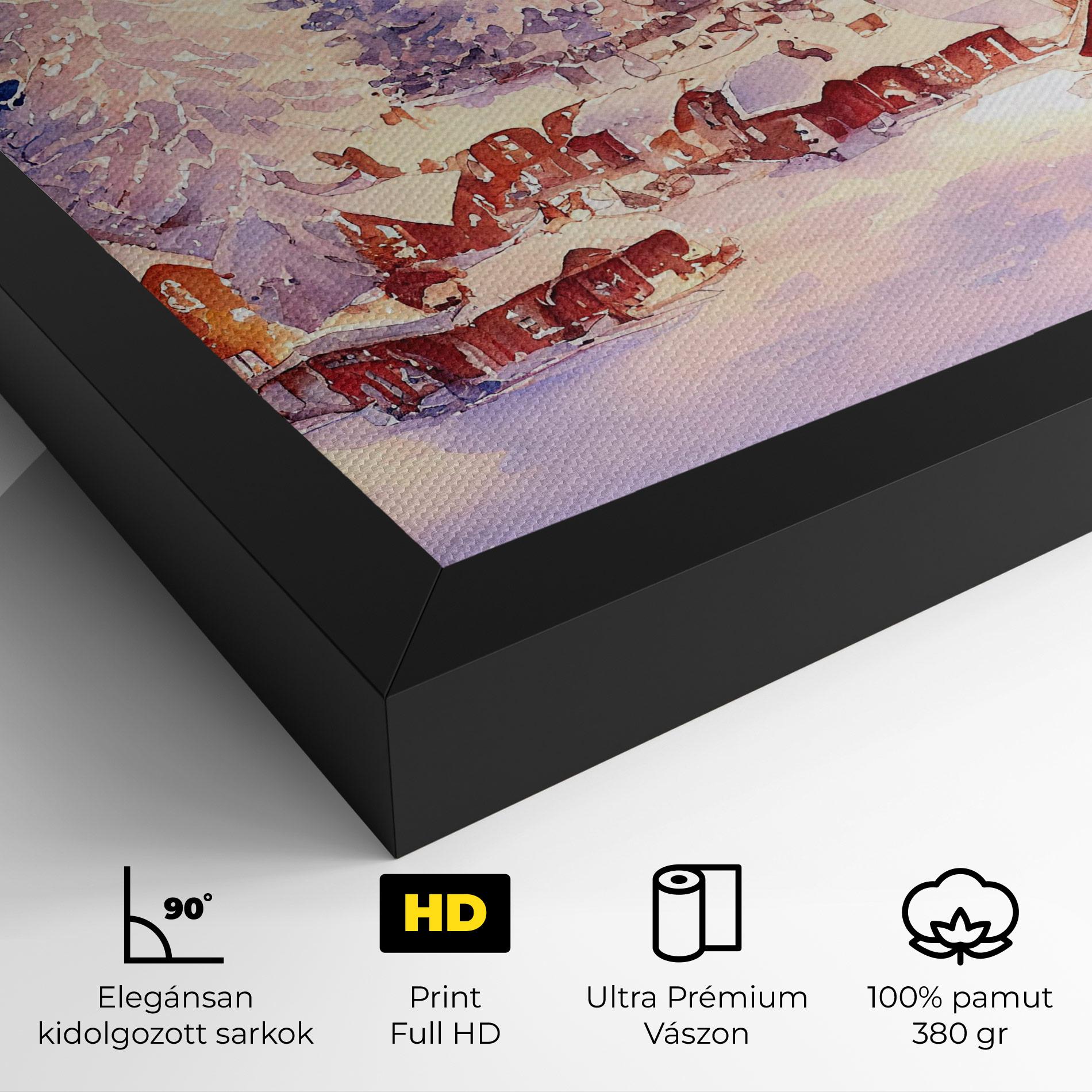 Vászonkép Snow Falling Painting mockup 4